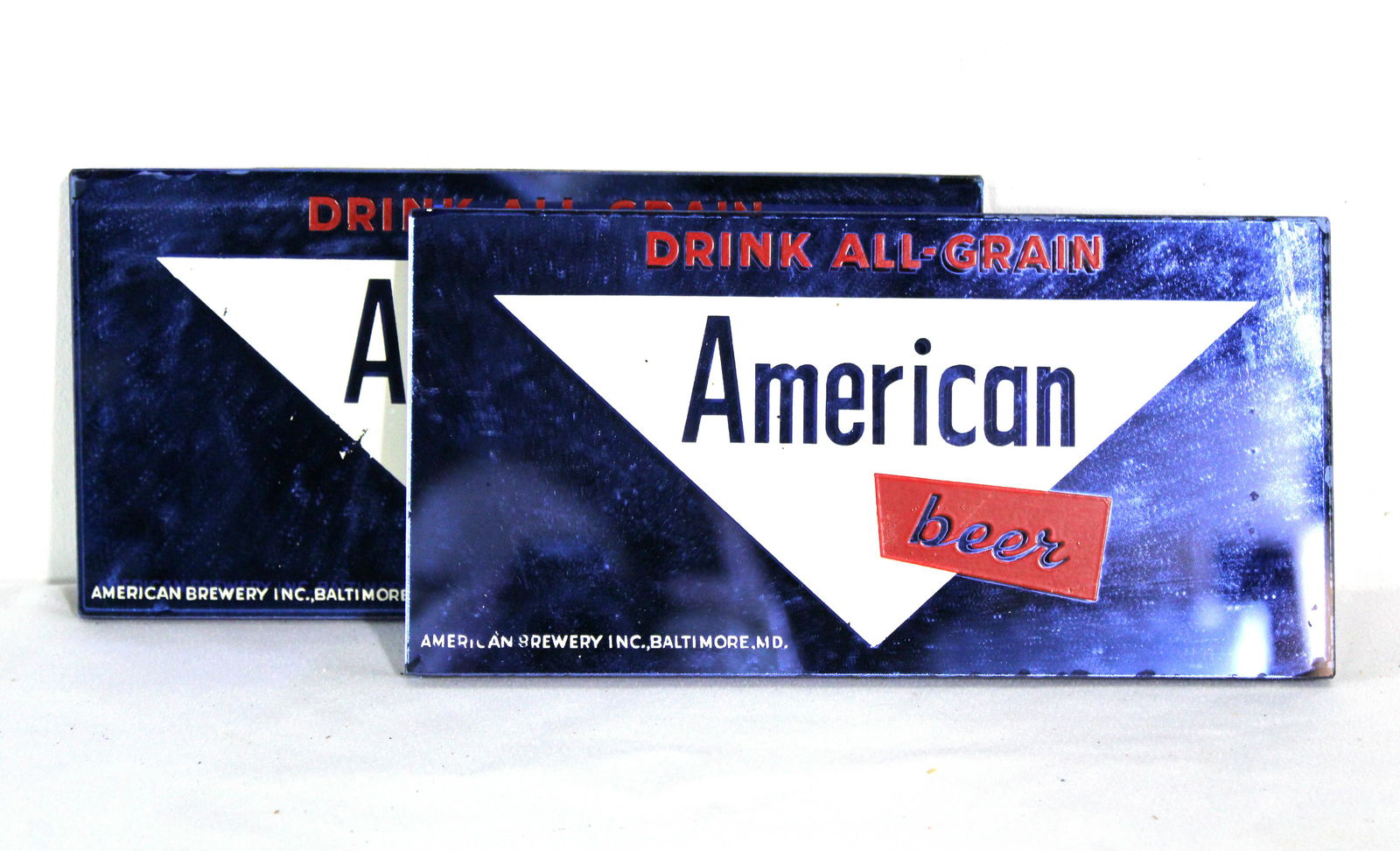 NOS American Beer Glass Signs (1 of 2)