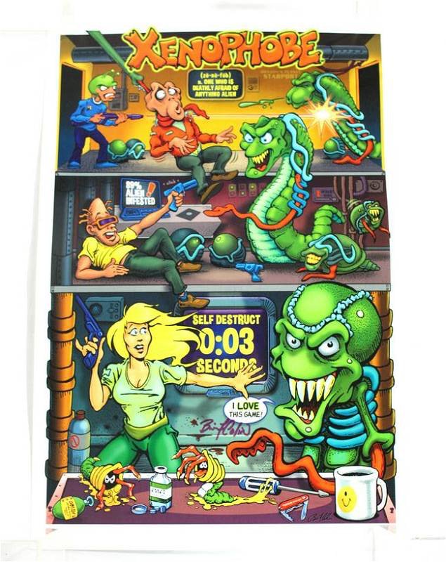 Autographed Xenophobe Artwork Poster, Brian Colin (1 of 2)