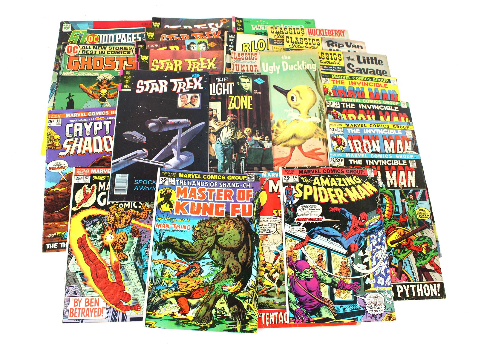 Assorted Comic Book Lot Incl. Iron Man, Master of Kung Fu, Star Trek (1 of 1)