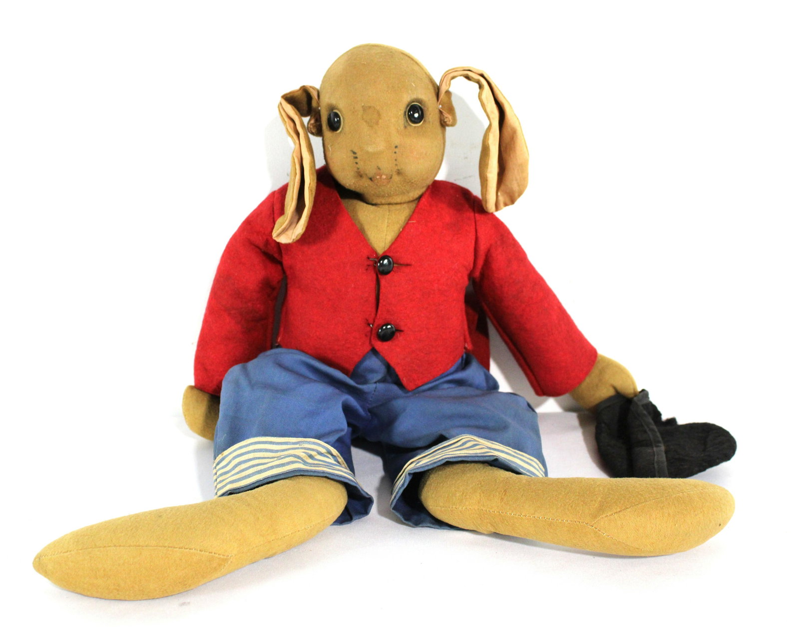 Uncle Wiggly Cloth Rabbit Doll: Uncle Wiggly Cloth Rabbit Doll. In-house shipping available. Dimensions: 18 x 10 x 3