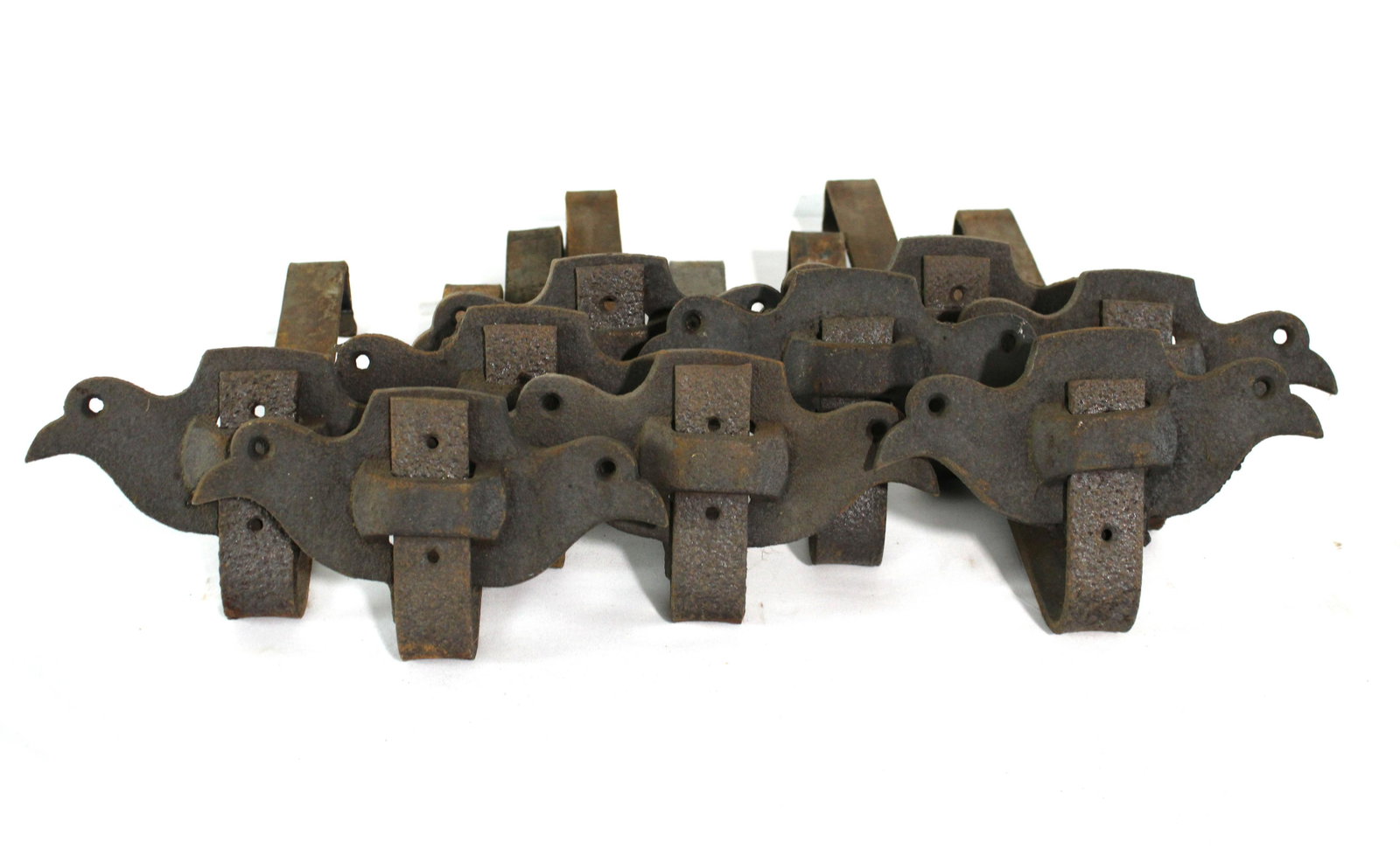 Cast Iron Snowbirds, Lot of Nine: Cast Iron Snowbirds, Lot of Nine. This item requires third party shipping or pickup arrangements to be made. Dimensions of one: 6 x 9 x 14