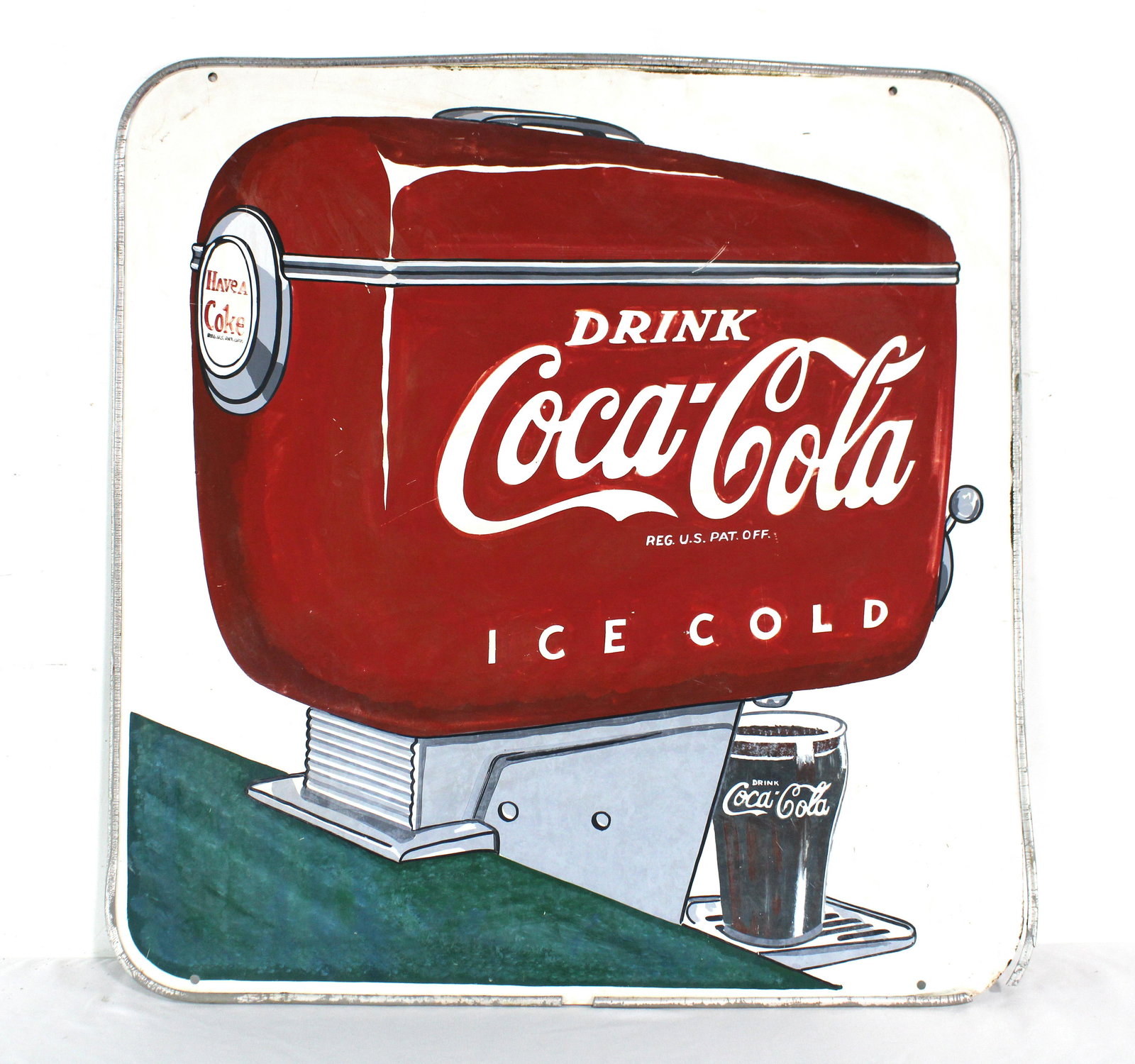 Coca Cola Soda Fountain Sign, Hand Painted (1 of 2)