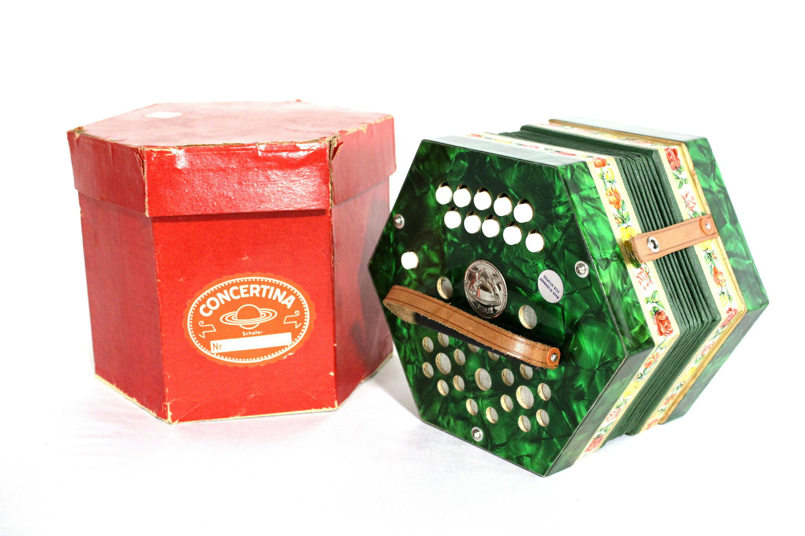 Vintage German Scholar Concertina with Box (1 of 2)