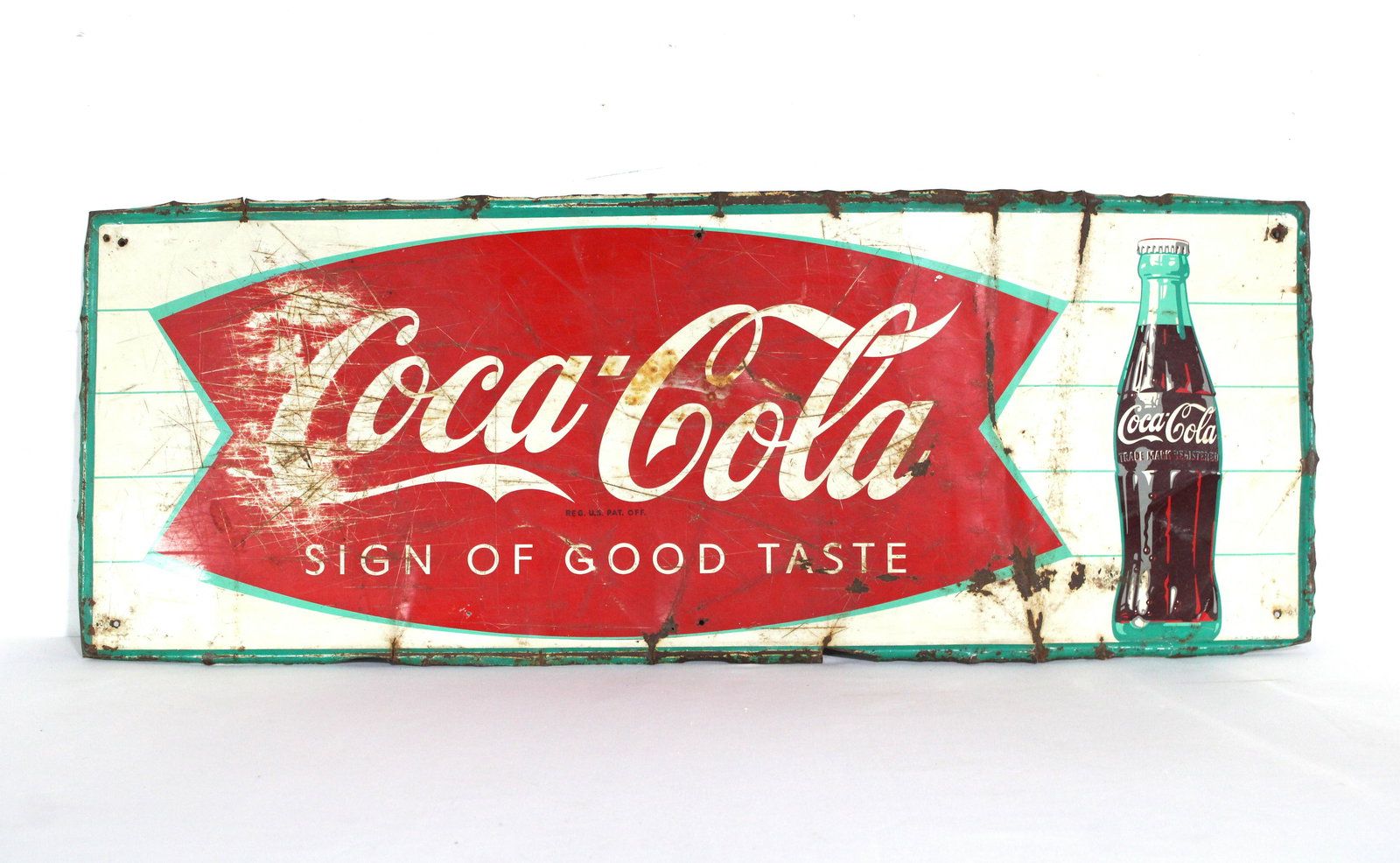Coca Cola Fishtail Advertising Sign (1 of 3)