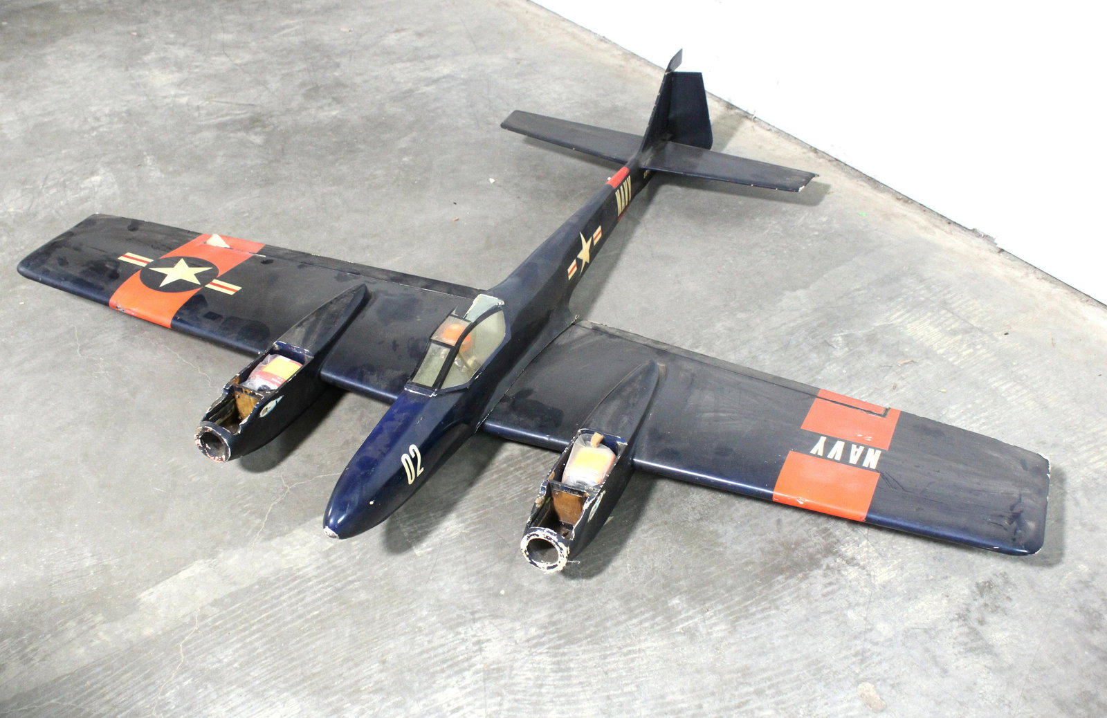 Large Navy Model Airplane (1 of 4)