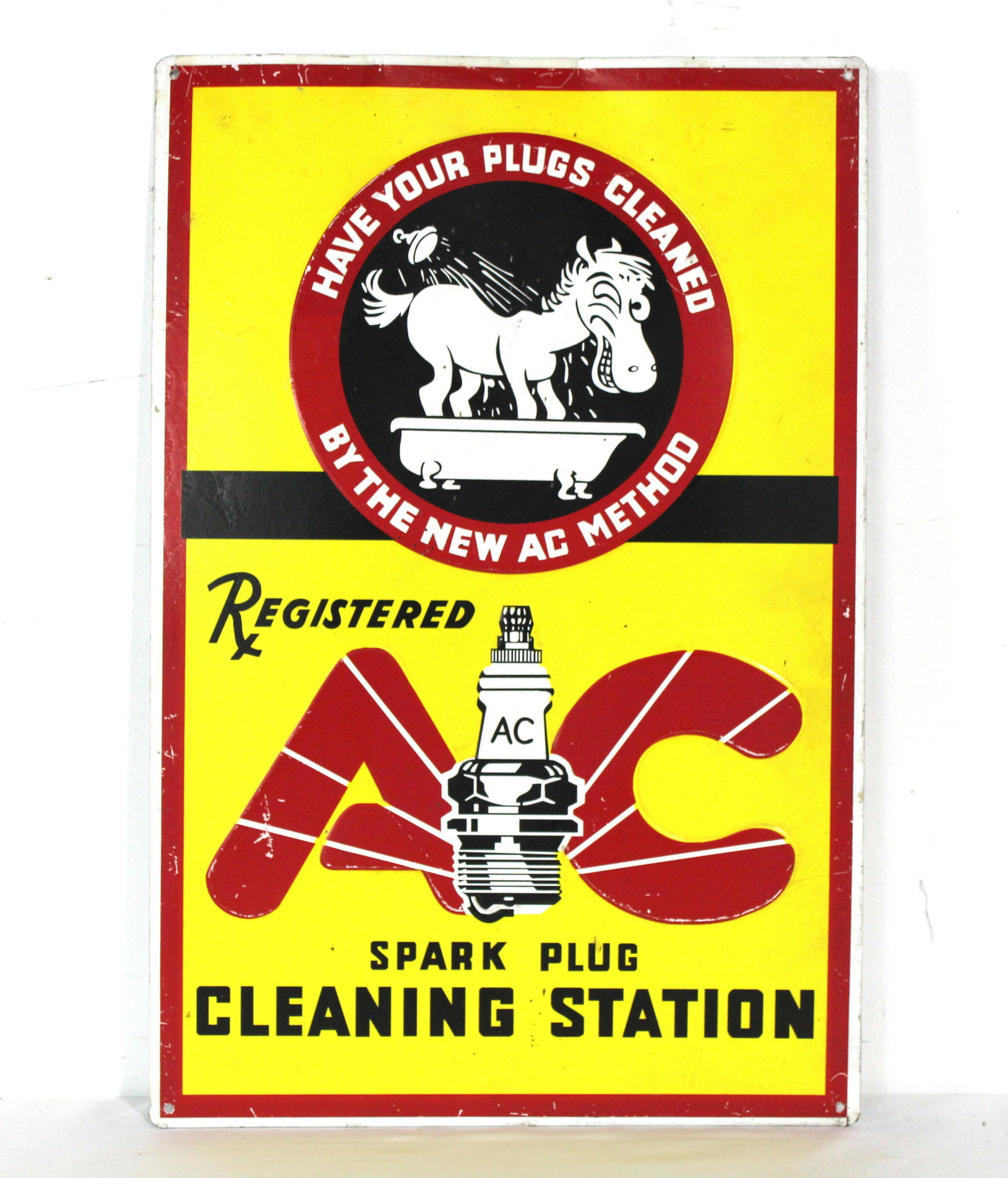 AC Spark Plug Tin Sign (1 of 1)