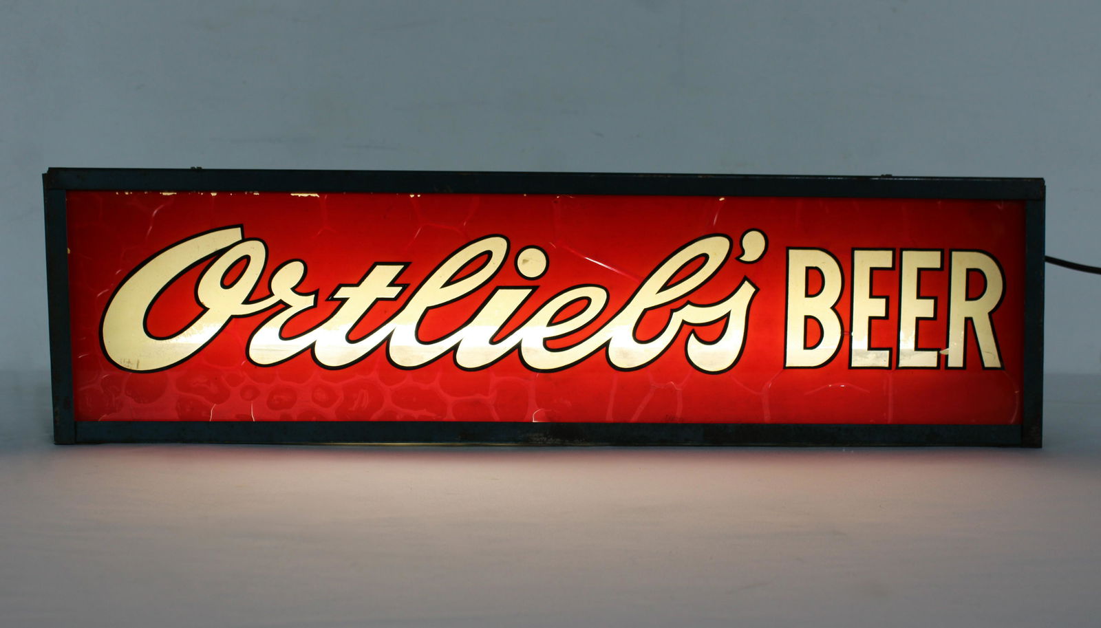 Ortlieb's Beer Glass Deco Light Up Sign, 1940s (1 of 2)