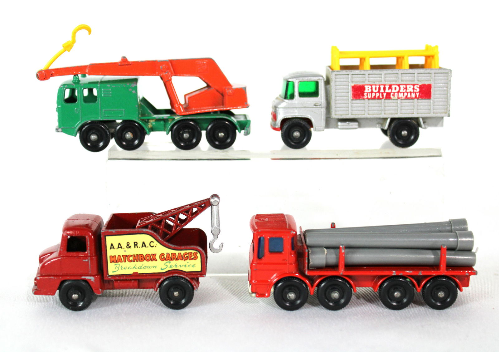 Matchbox Cars incl. Wreck Truck and Scaffolding Truck: Matchbox Cars incl. Wreck Truck and Scaffolding Truck. In-house shipping available.
