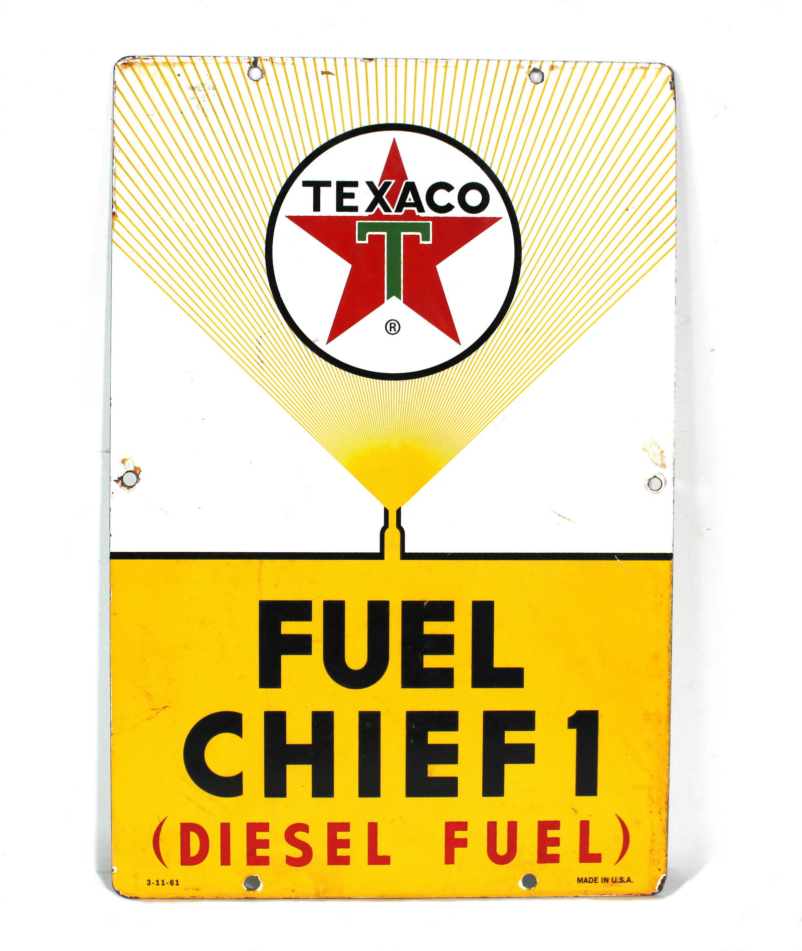 Texaco Porcelain Pump Plate (1 of 2)