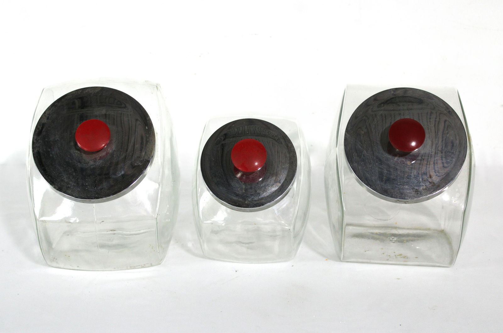 Glass Soda Fountain Candy Jars with Metal Lids (1 of 2)