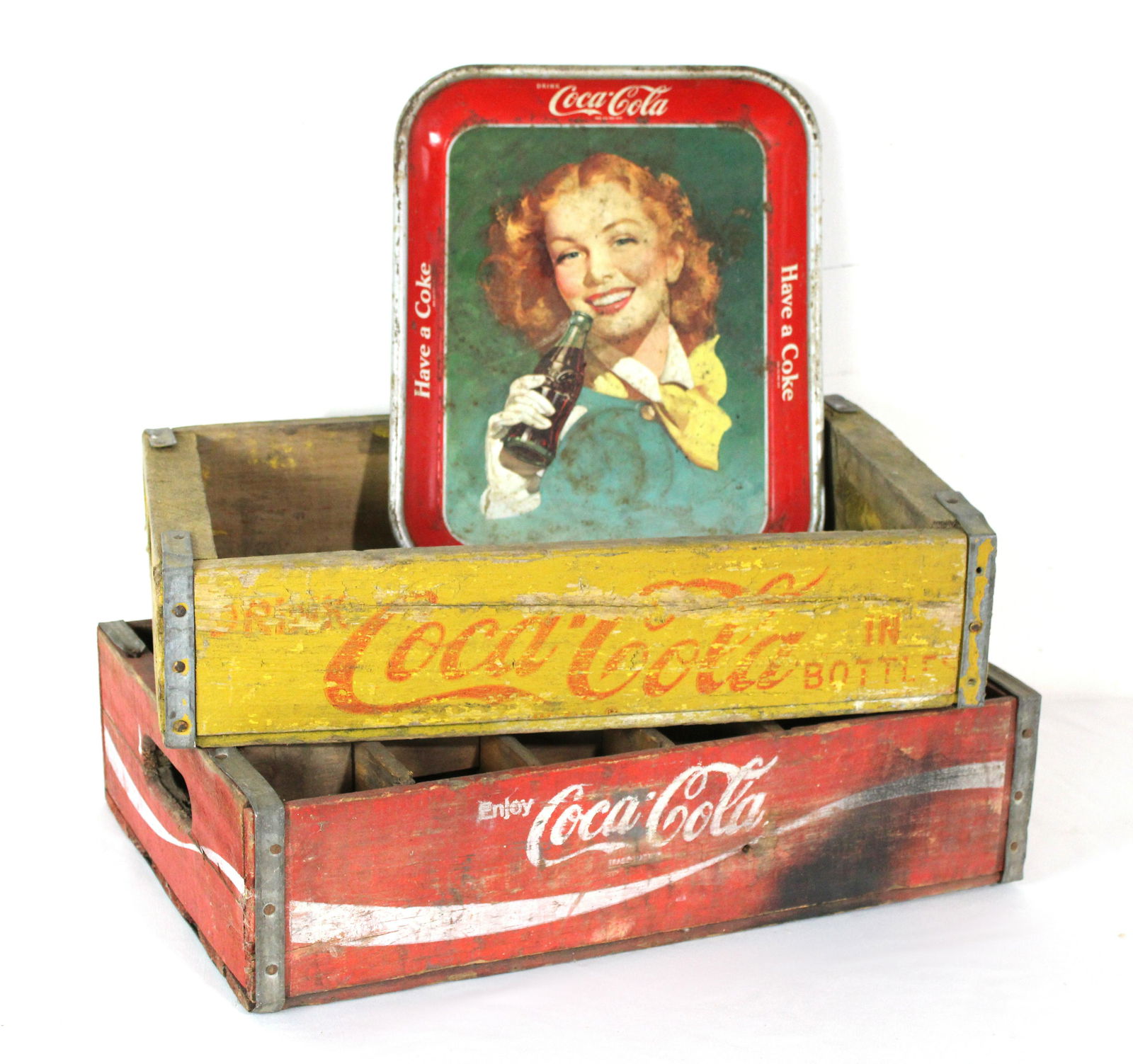 Coca Cola Crates and Original Tray (1 of 1)