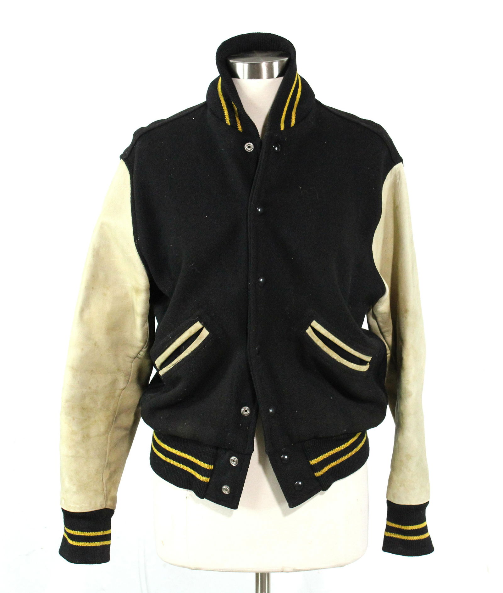 1960s Wilson Letter Jacket with Leather Sleeves and Jacket Patches (1 of 4)