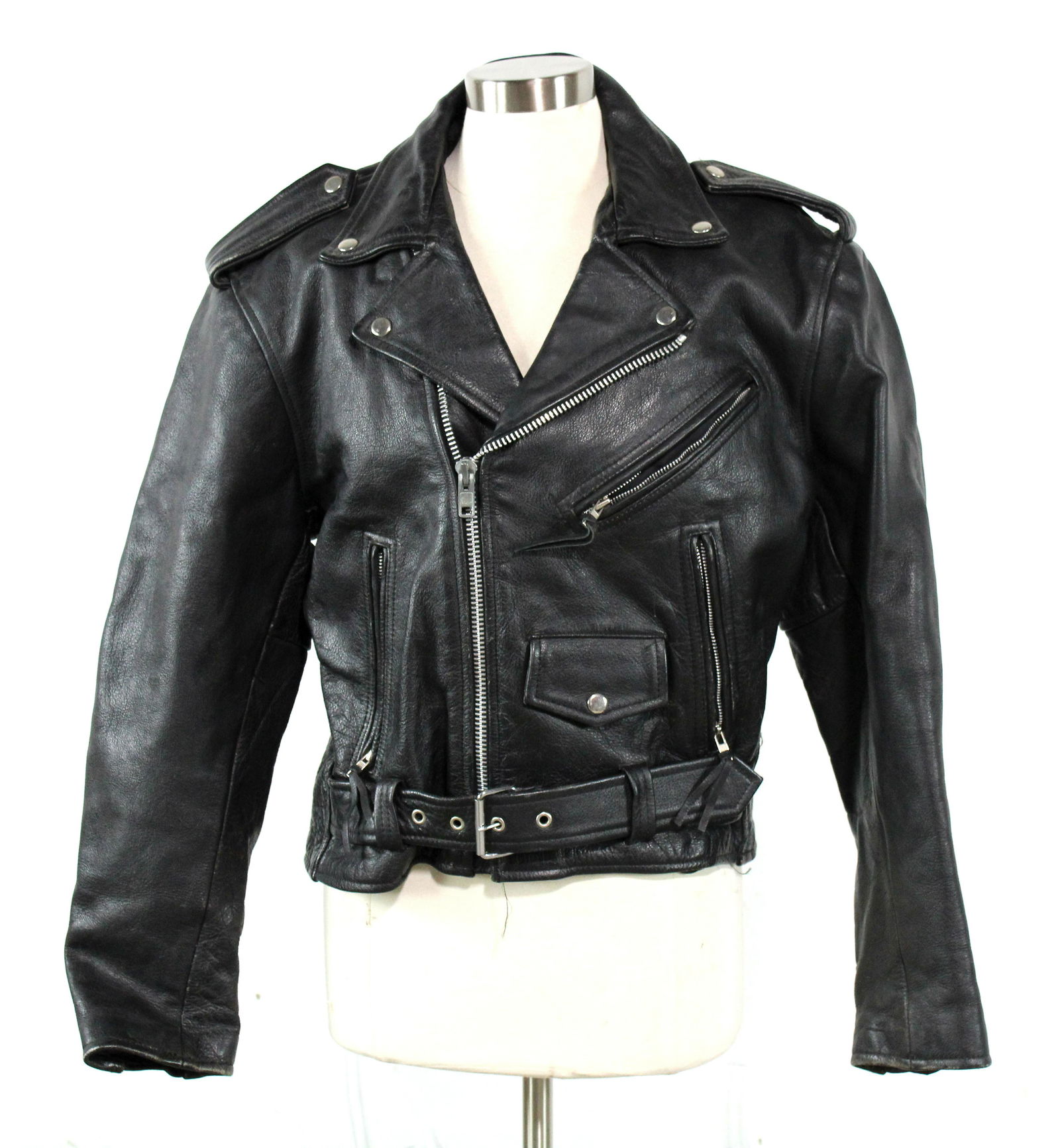 FMC Vintage Leather Biker Jacket (1 of 4)