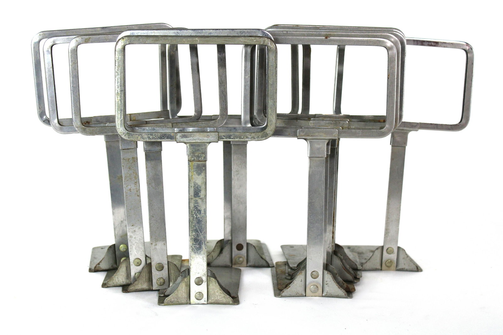 Vintage Metal Frame Standees, Total of 13: Vintage Metal Frame Standees, Total of 13. In-house shipping available. Dimensions of One: 10 x 6 x 4
