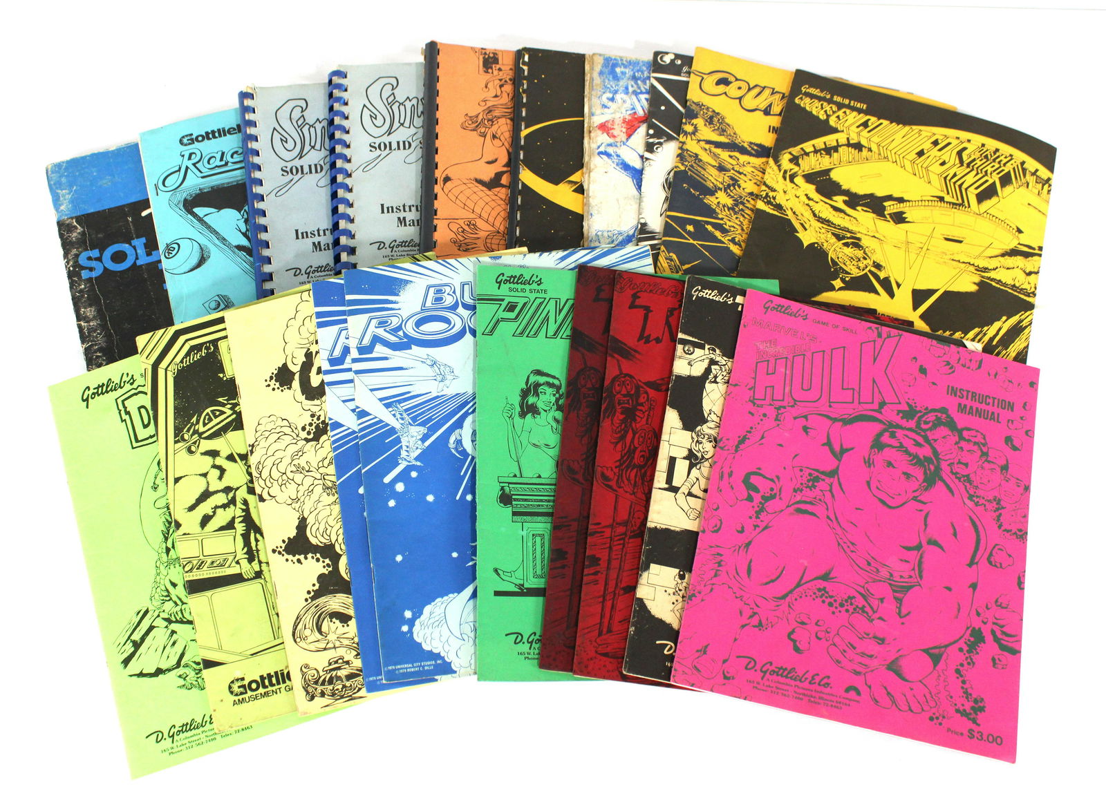 Gottlieb Pinball Manuals incl. Hulk and Close Encounters (1 of 1)