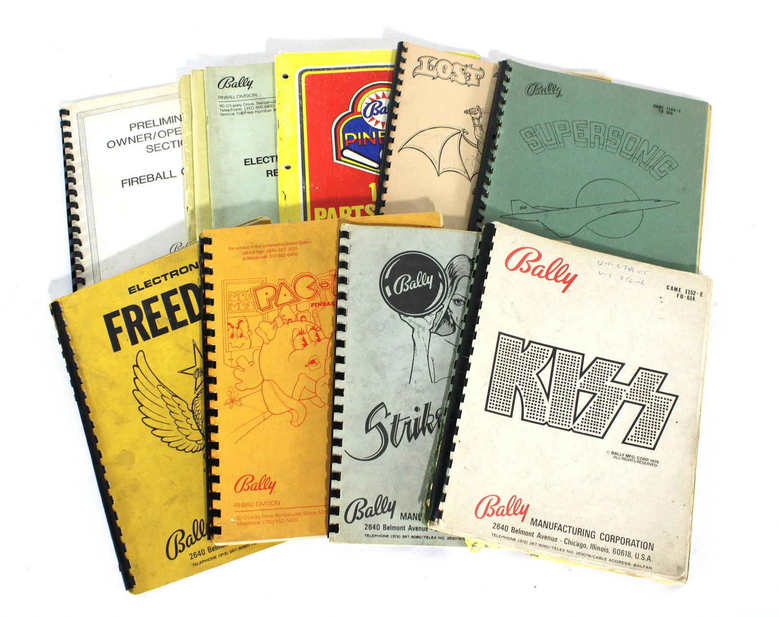 Bally Pinball Manuals incl. KISS and Pac-Man (1 of 1)