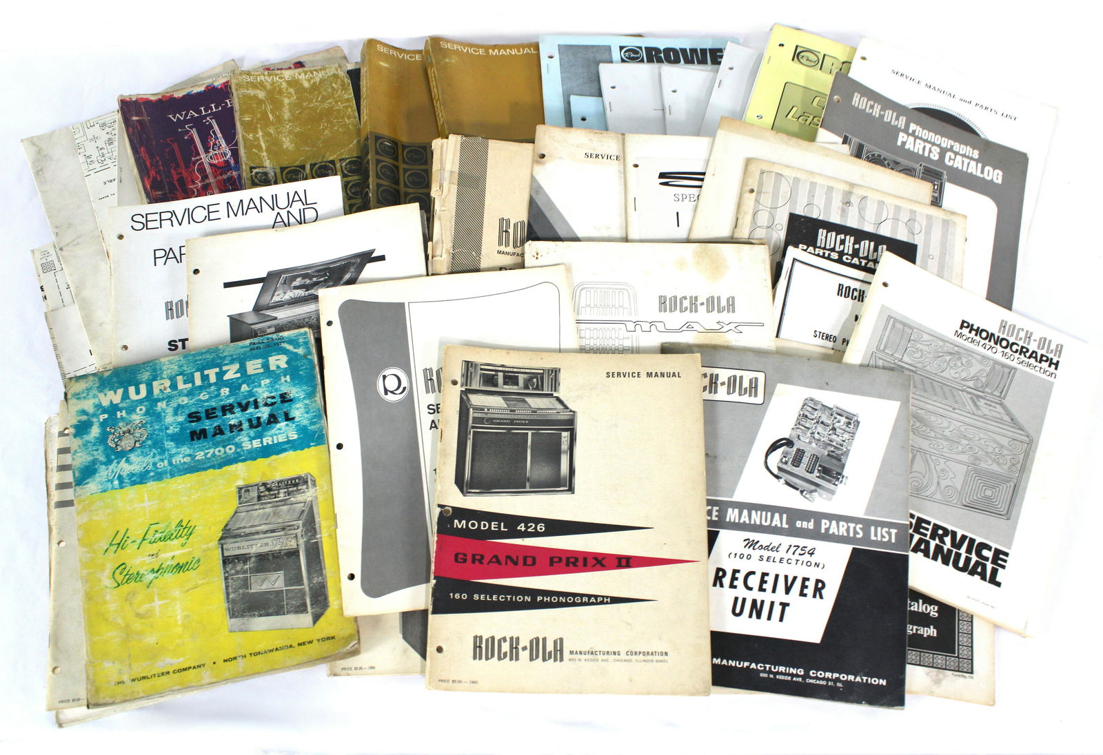 Jukebox Manuals incl. Wurlitzer and Rockola (1 of 2)