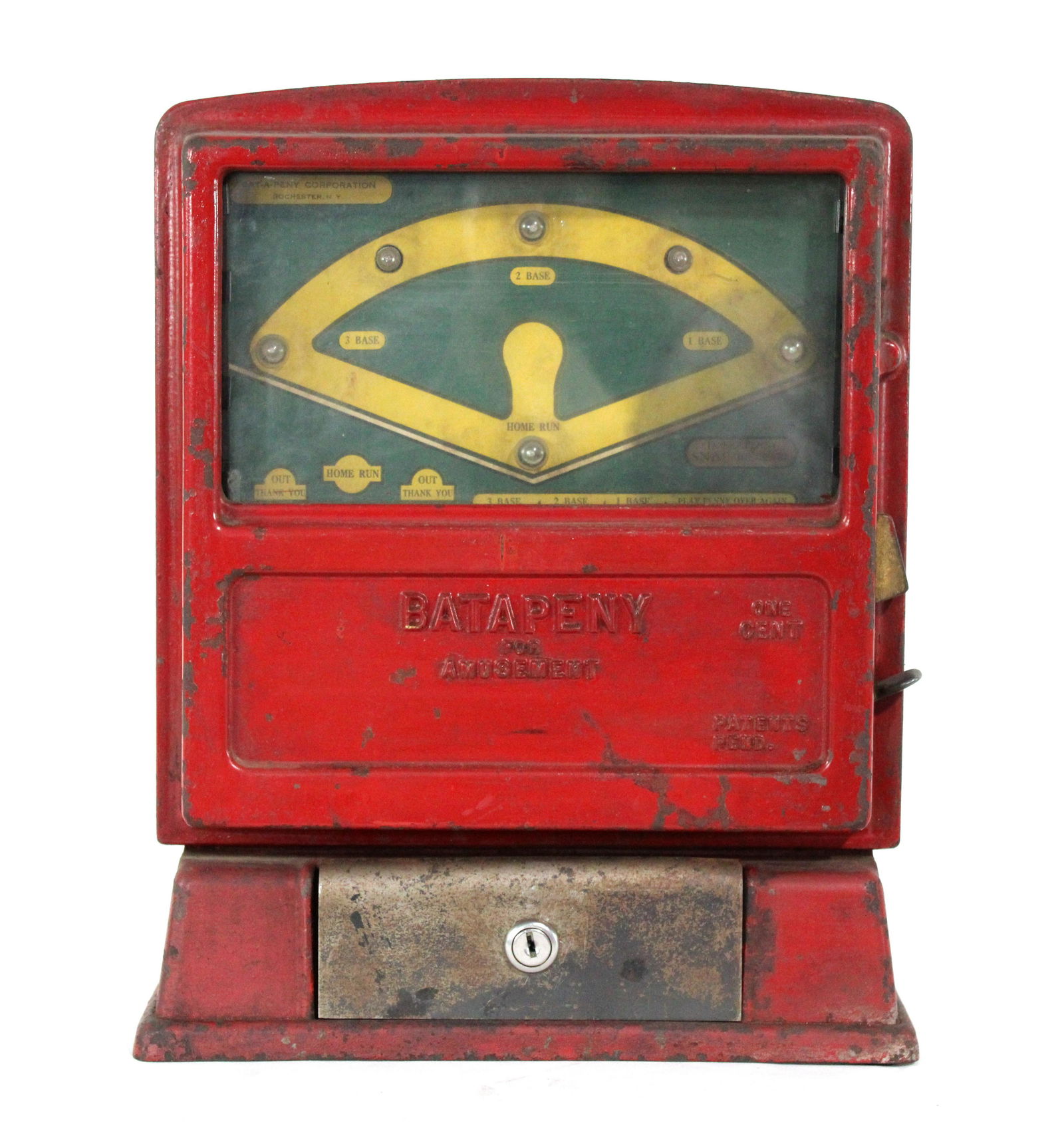 Batapeny Corp. Bat-A-Peny Baseball Coin Op Arcade, 1920s (1 of 3)