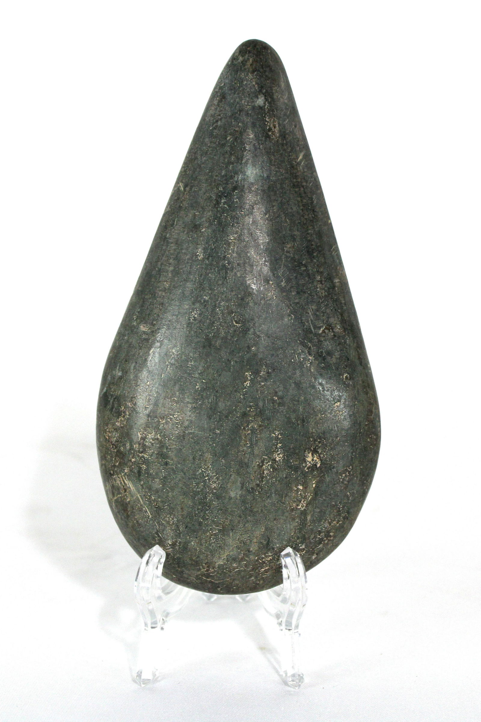 Pre-Columbia Green Stone Axe Head, 7" (1 of 2)
