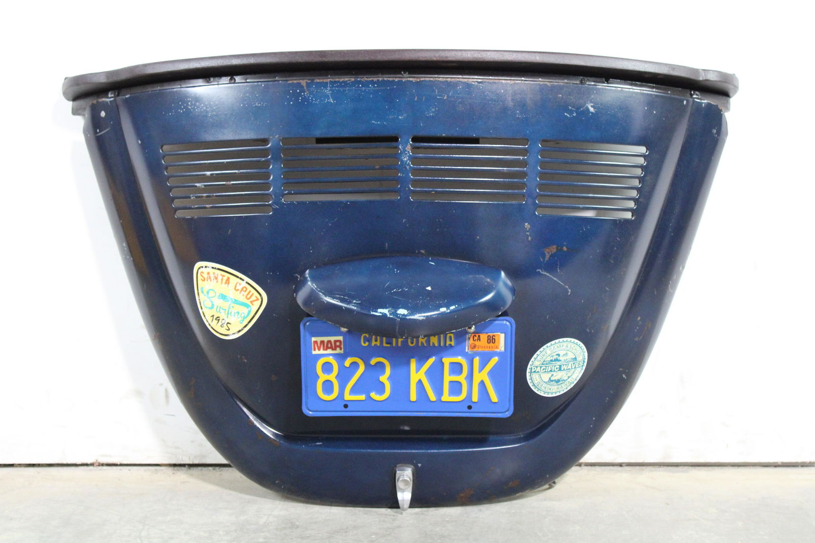 VW Volkswagen Bug Hood Folk Art Shelf (1 of 2)