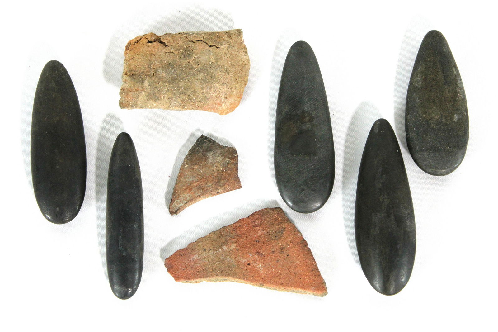 Pre- Columbian Stone Axe Heads and Pottery Pieces (1 of 2)