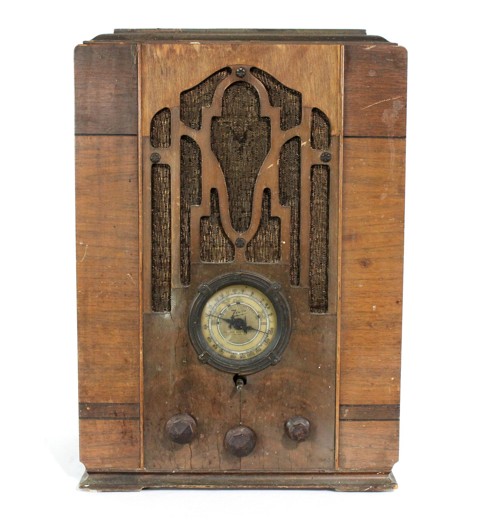 Zenith Wooden Cathedral Radio: Zenith Wooden Cathedral Radio. Untested, sold as-is. This item requires third party shipping or pickup arrangements to be made. Dimensions: 17 x 12 x 10