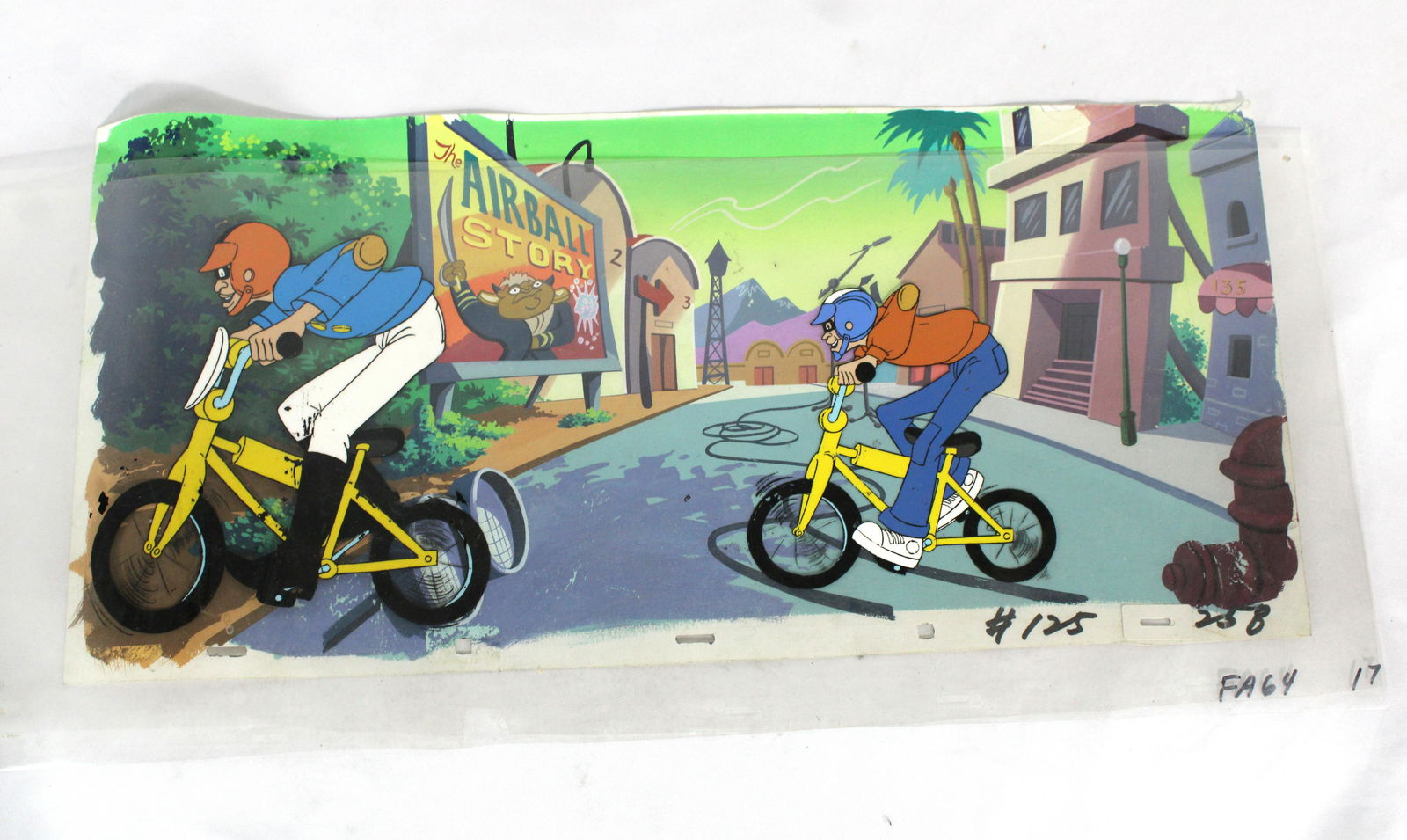 Cartoon Animation Cell with Bikers (1 of 1)