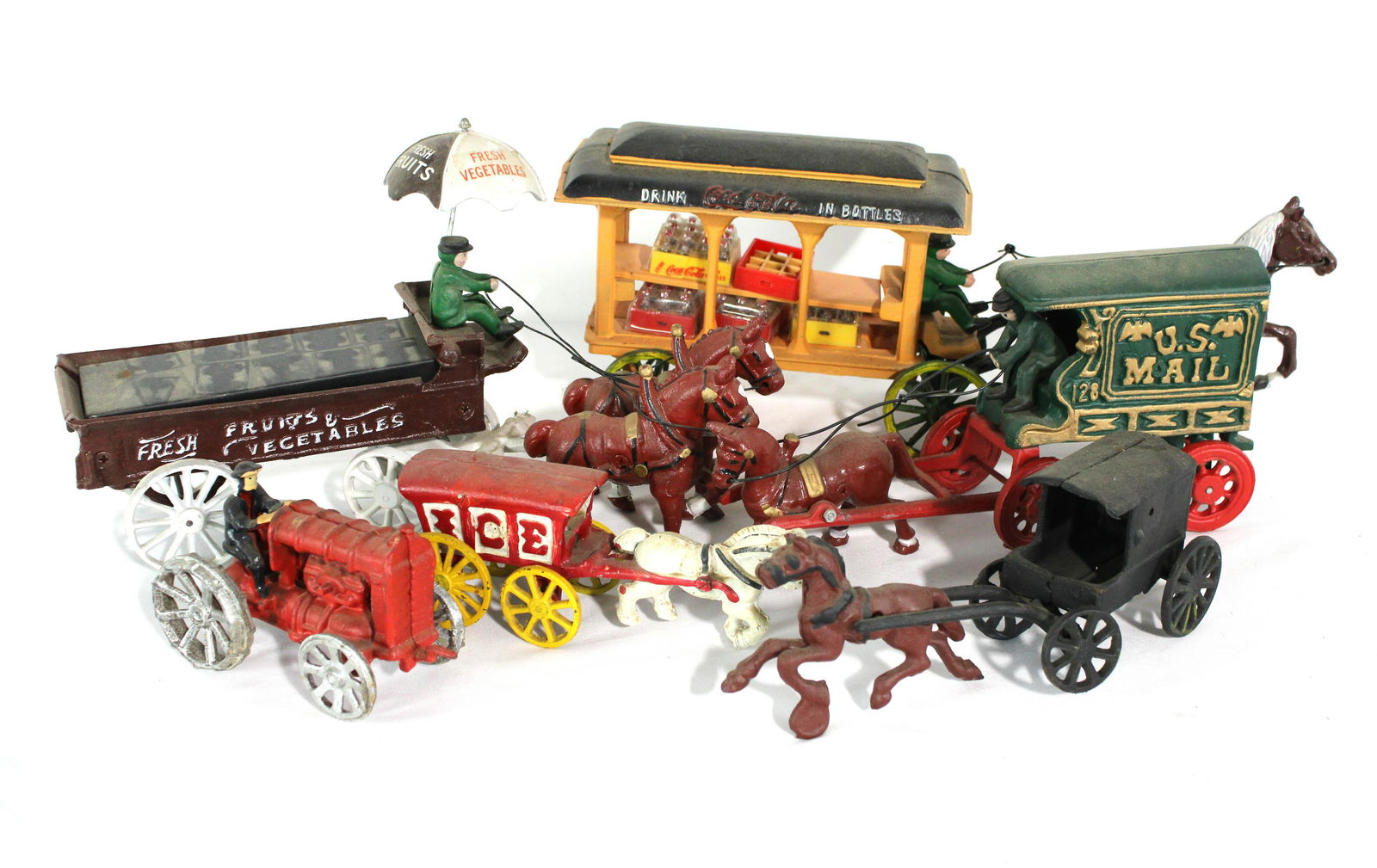 Cast Iron Toys incl. Coca Cola Cart, Reproduction (1 of 1)