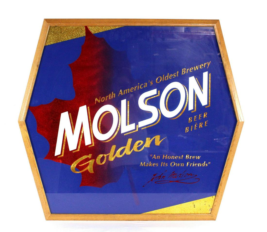 2.5 FT Molson Beer Advertising Mirror (1 of 1)