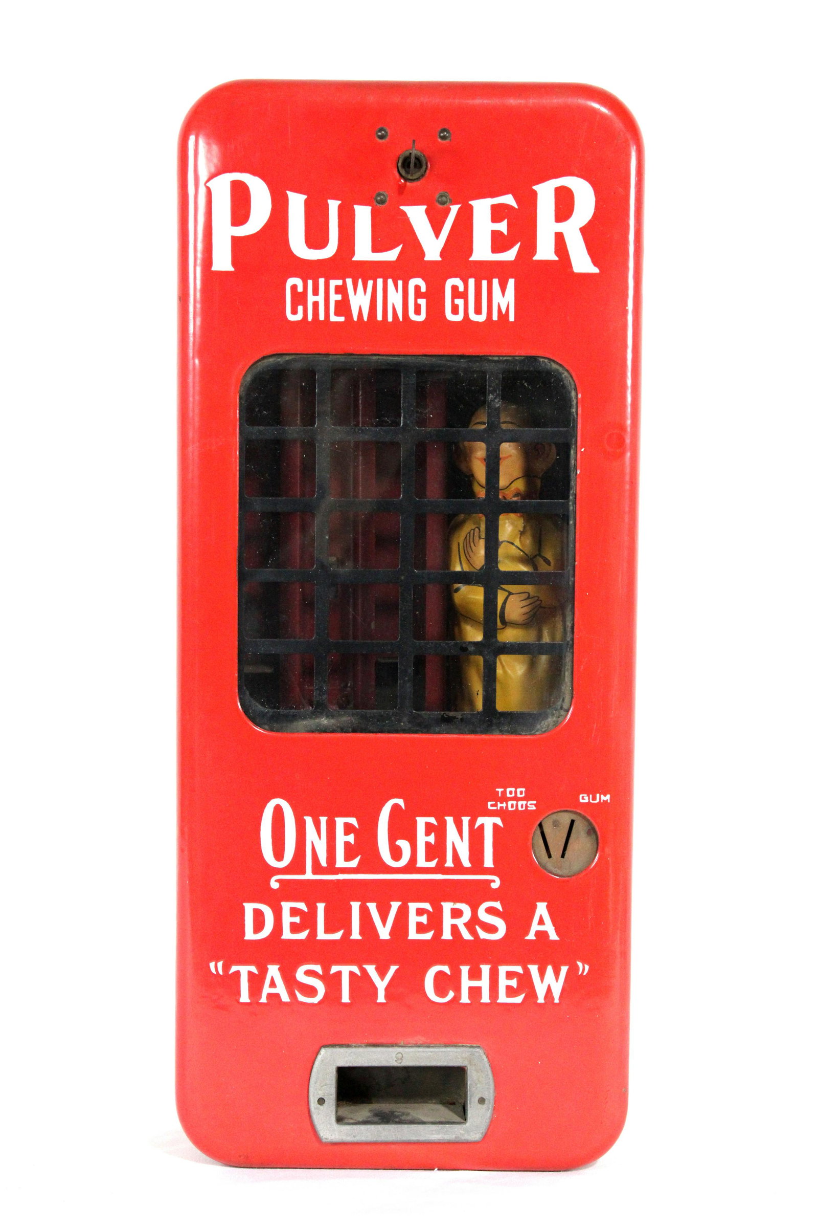 Pulver Gum Coin Op Vendor With Yellow Kid (1 of 4)