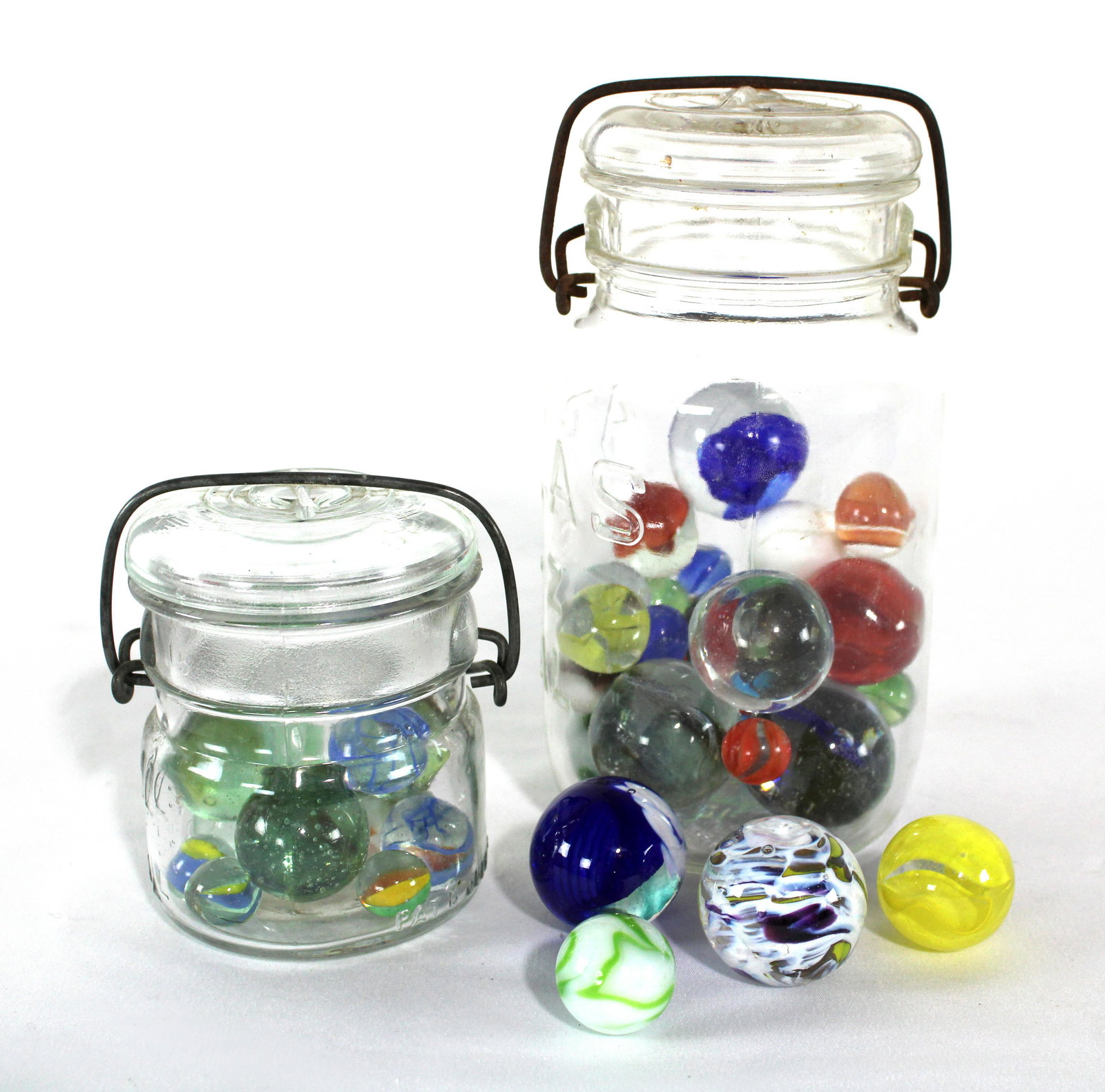 Assorted Marbles in Ball Jars, Lot 1 (1 of 4)