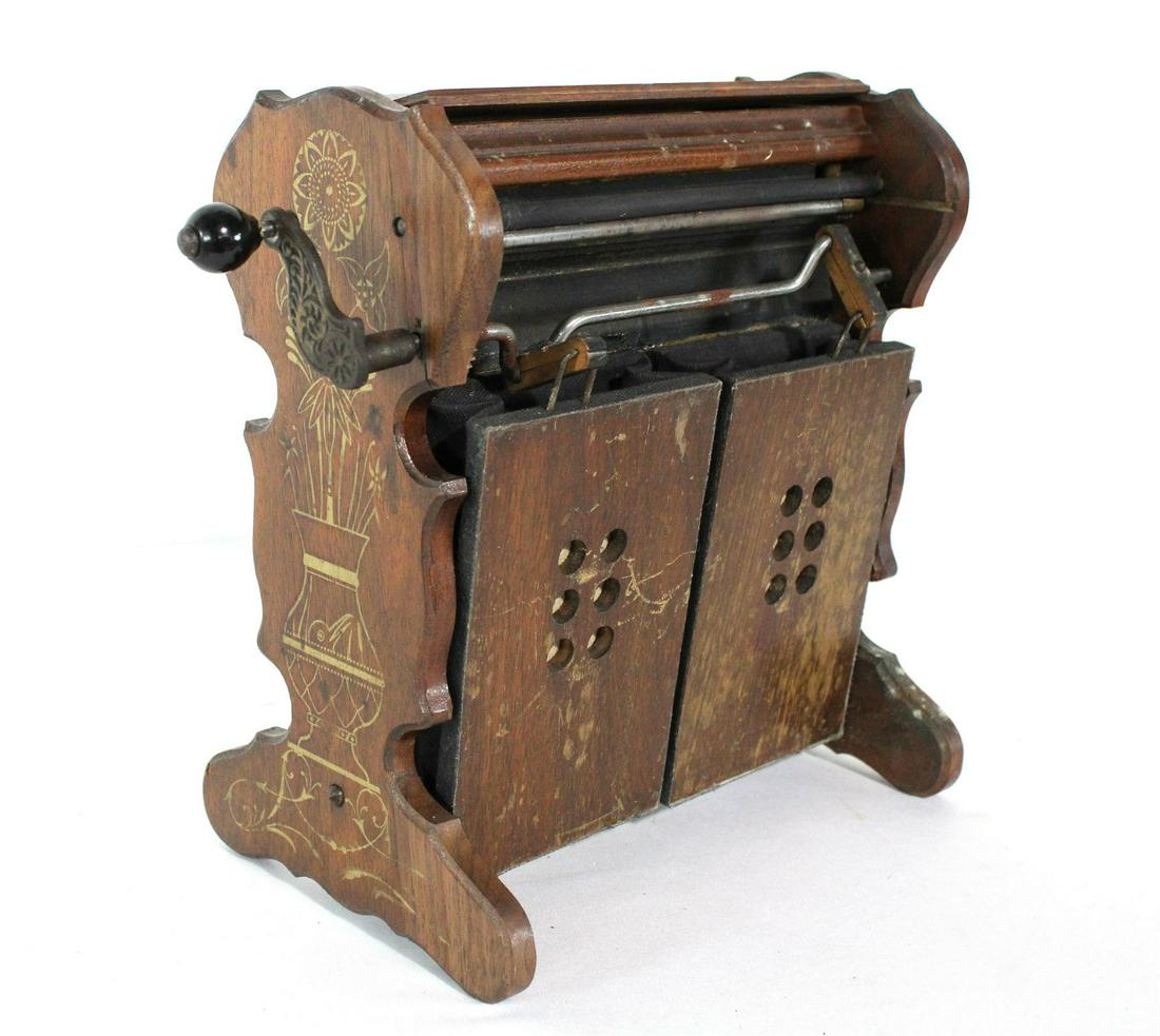 Harmonette Paper Roll Organ with Walnut Stenciled Case (1 of 5)