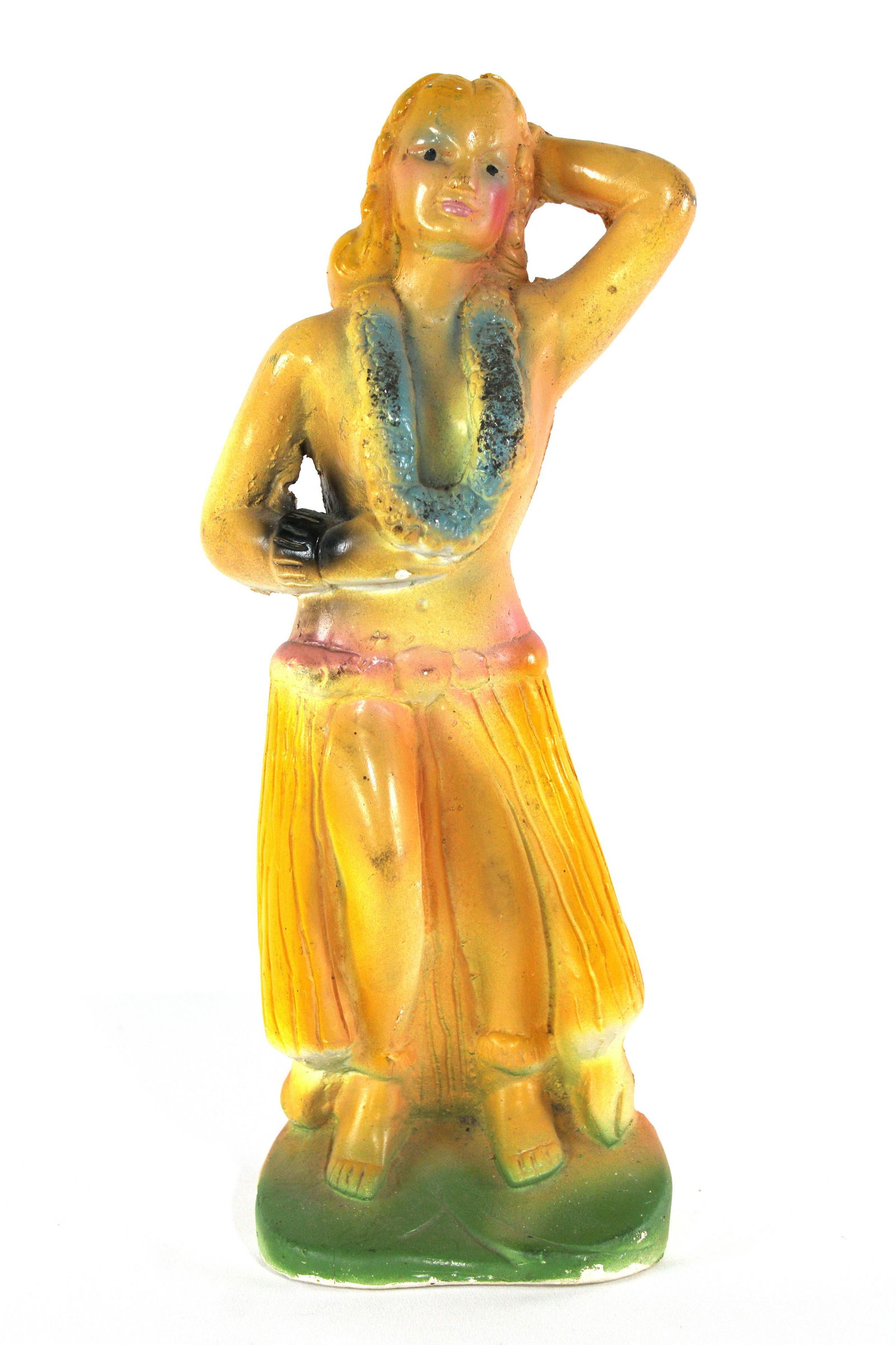Vintage Chalkware Hawaiian Hula Girl (1 of 2)