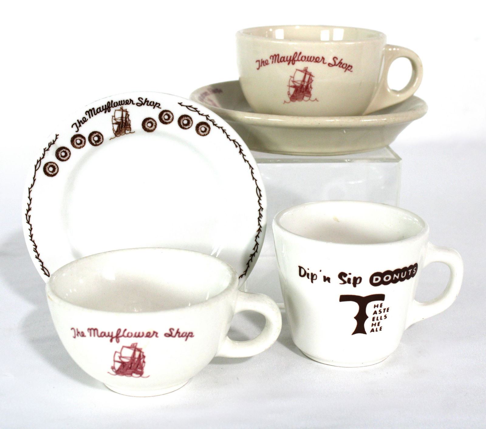 Diner Cups and Saucers / Mug incl. Dip N Sip and The Mayflower Shop (1 of 2)