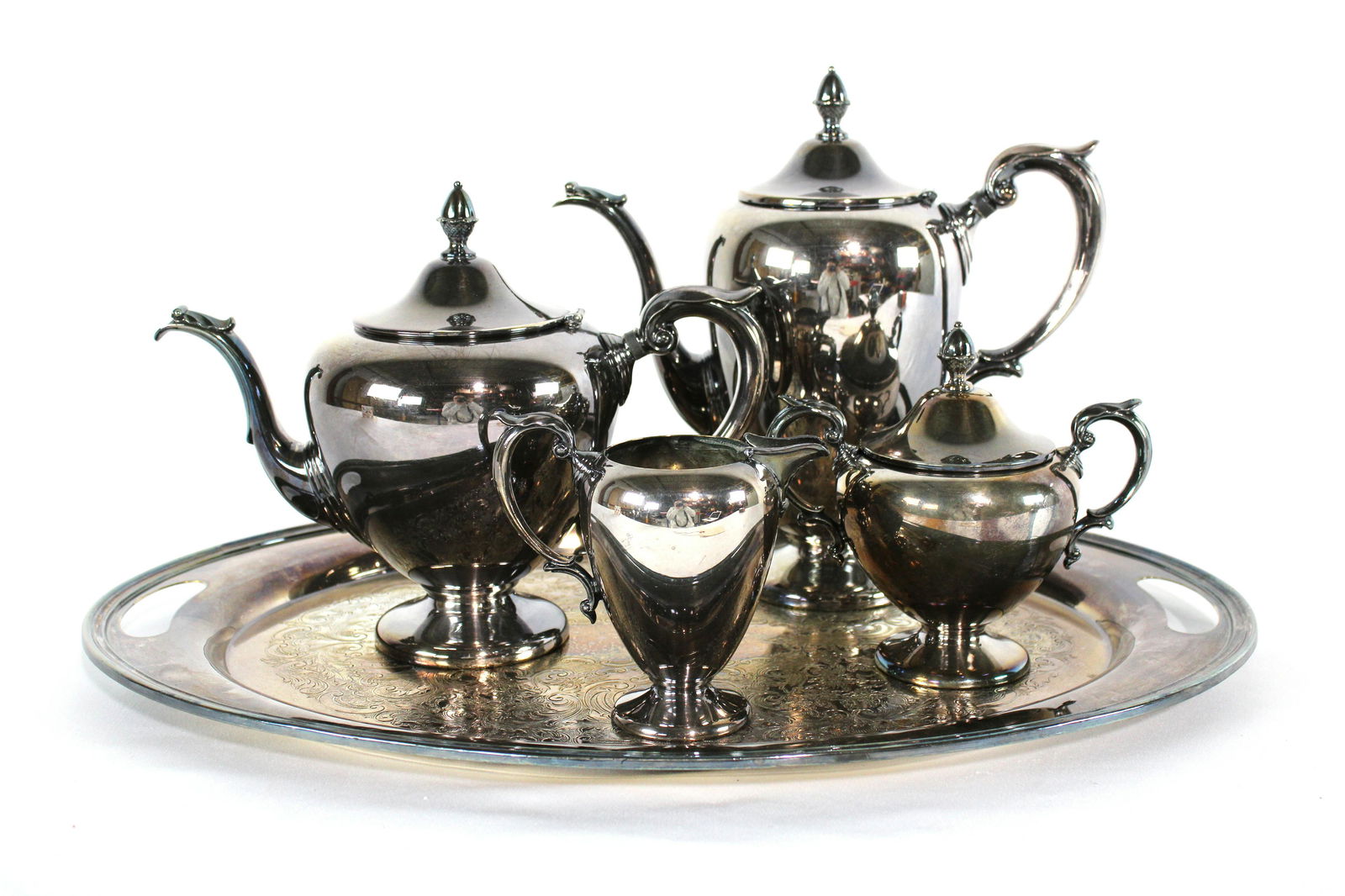 Wallace Silverplate Tea Set (1 of 2)