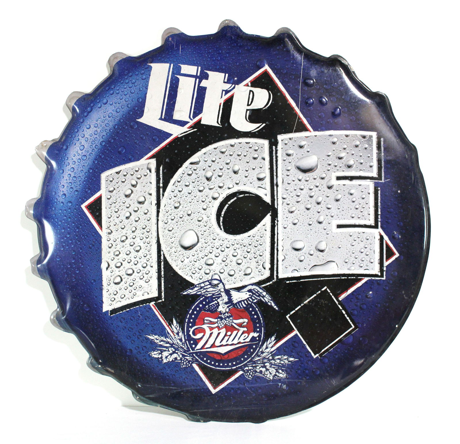 3FT Miller Lite Ice Beer Cap Tin Tack Sign (1 of 1)