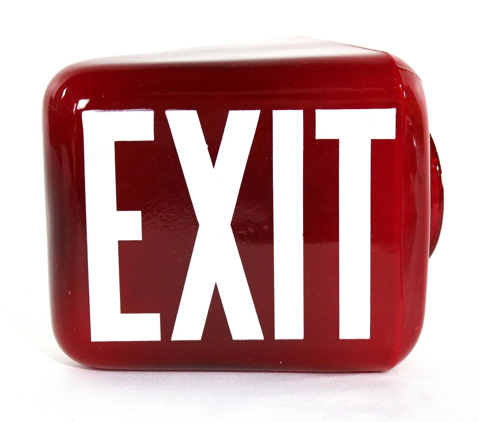Ruby Glass Exit Sign (1 of 3)