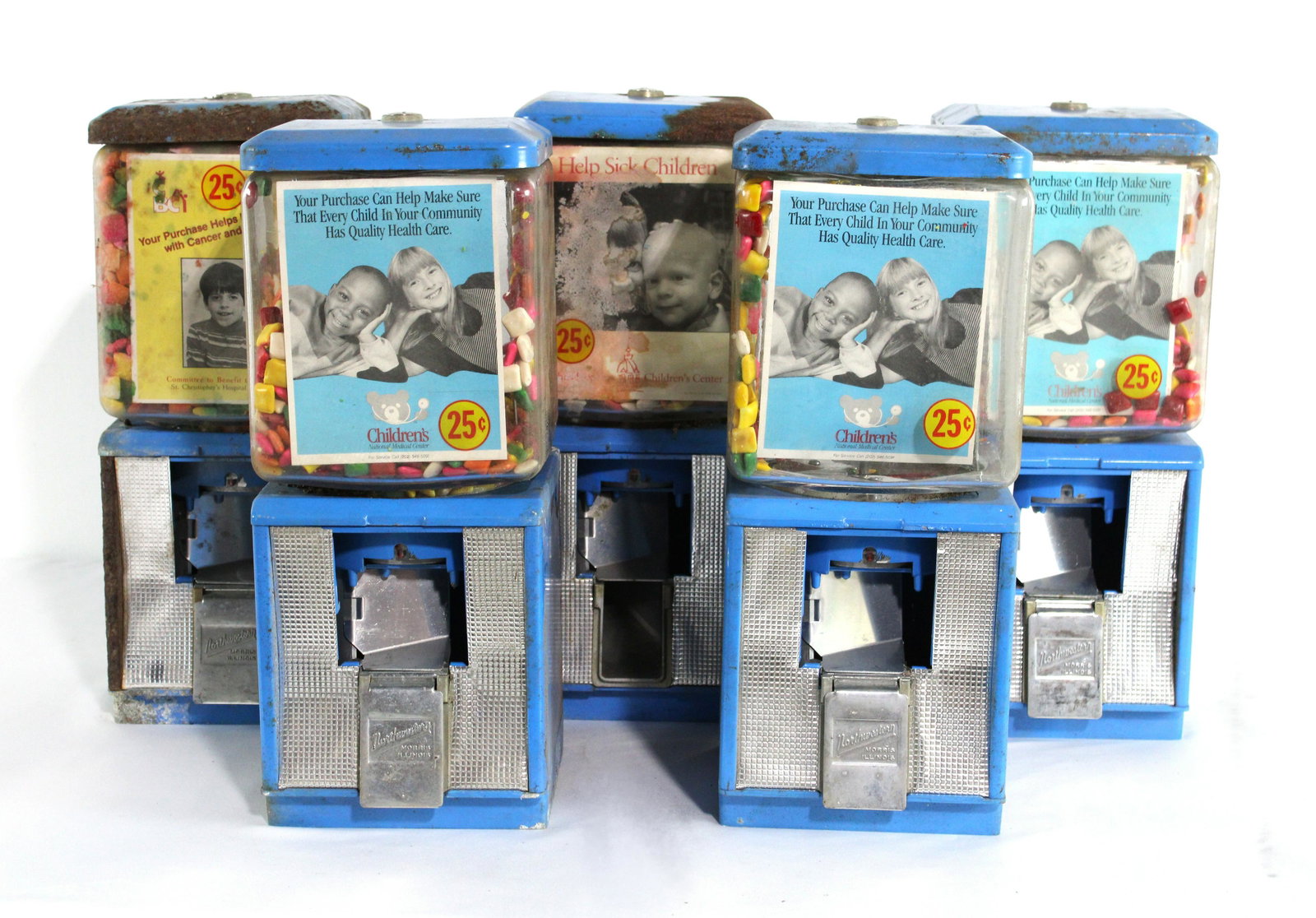 Northwestern Glass Globe Gumballs, Parts or Restoration: Northwestern Glass Globe Gumballs, Parts or Restoration. Need cleaning, missing coin mechs, no keys. This item requires third party shipping or pickup arrangements to be made.