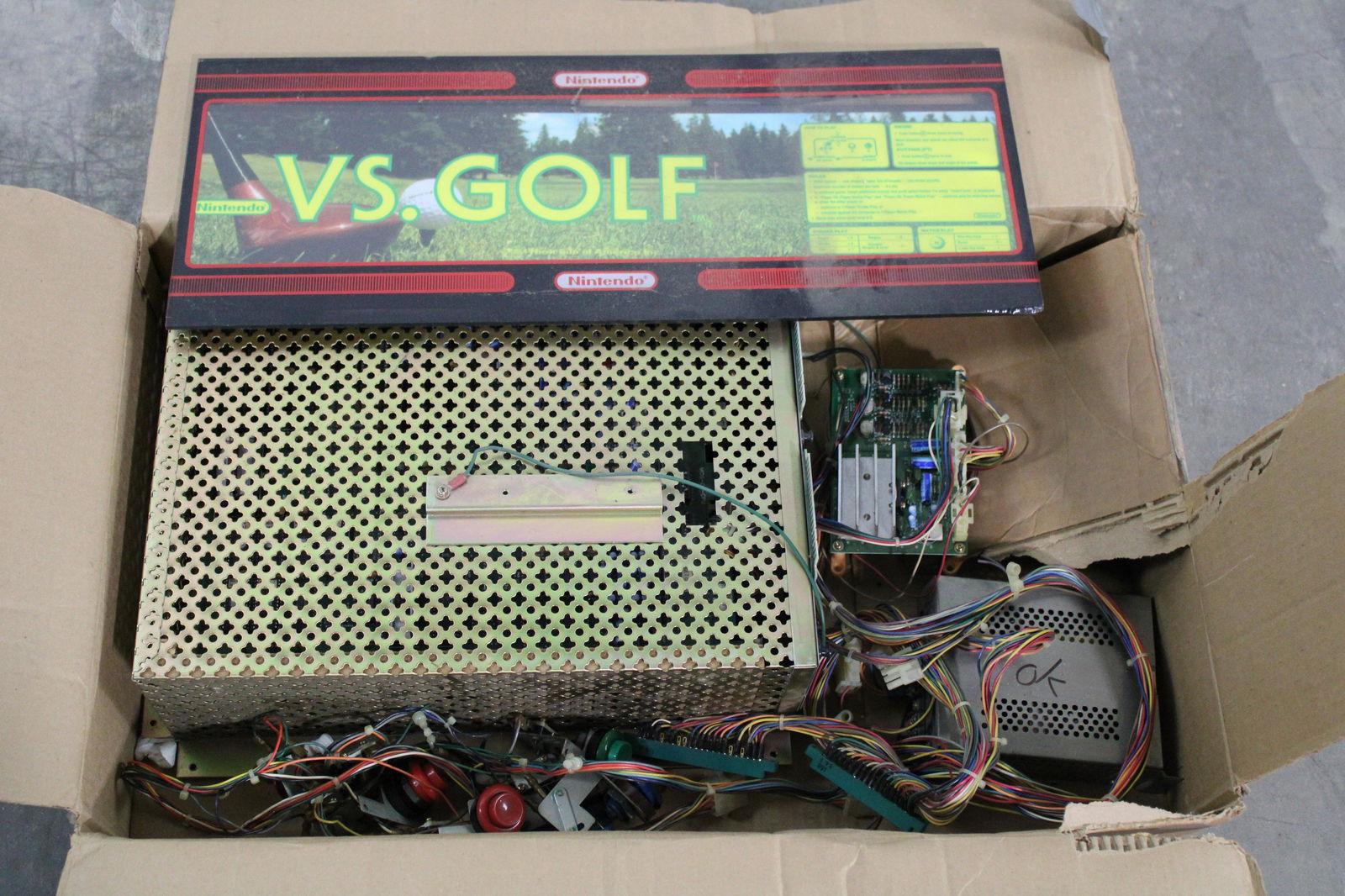 Nintendo VS. Golf Arcade Game Board, Header, Harness, Etc. (1 of 1)