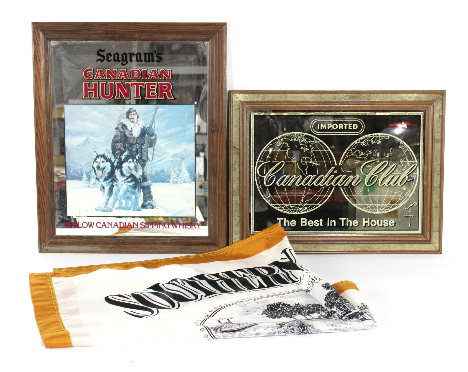 Canadian Whiskey Beer Mirrors and Southern Comfort Banner (1 of 1)
