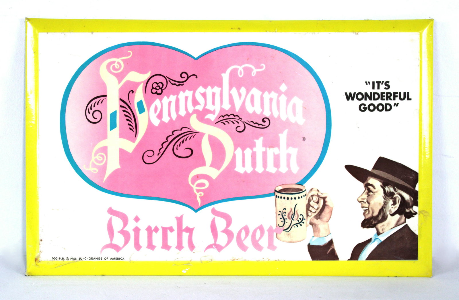 Pennylvannia Dutch Birch Beer Easel Back,1950s: Pennylvannia Dutch Birch Beer Easel Back,1950s. In-house shipping available. Dimensions: 10 x 15