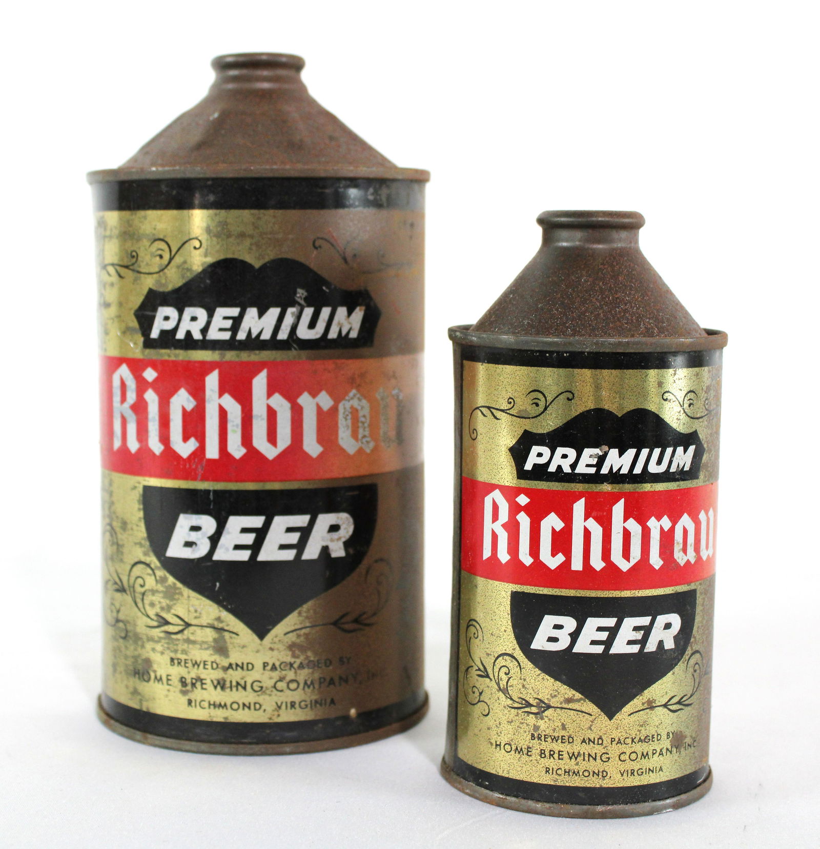 Richbrau Beer Cone Top Cans