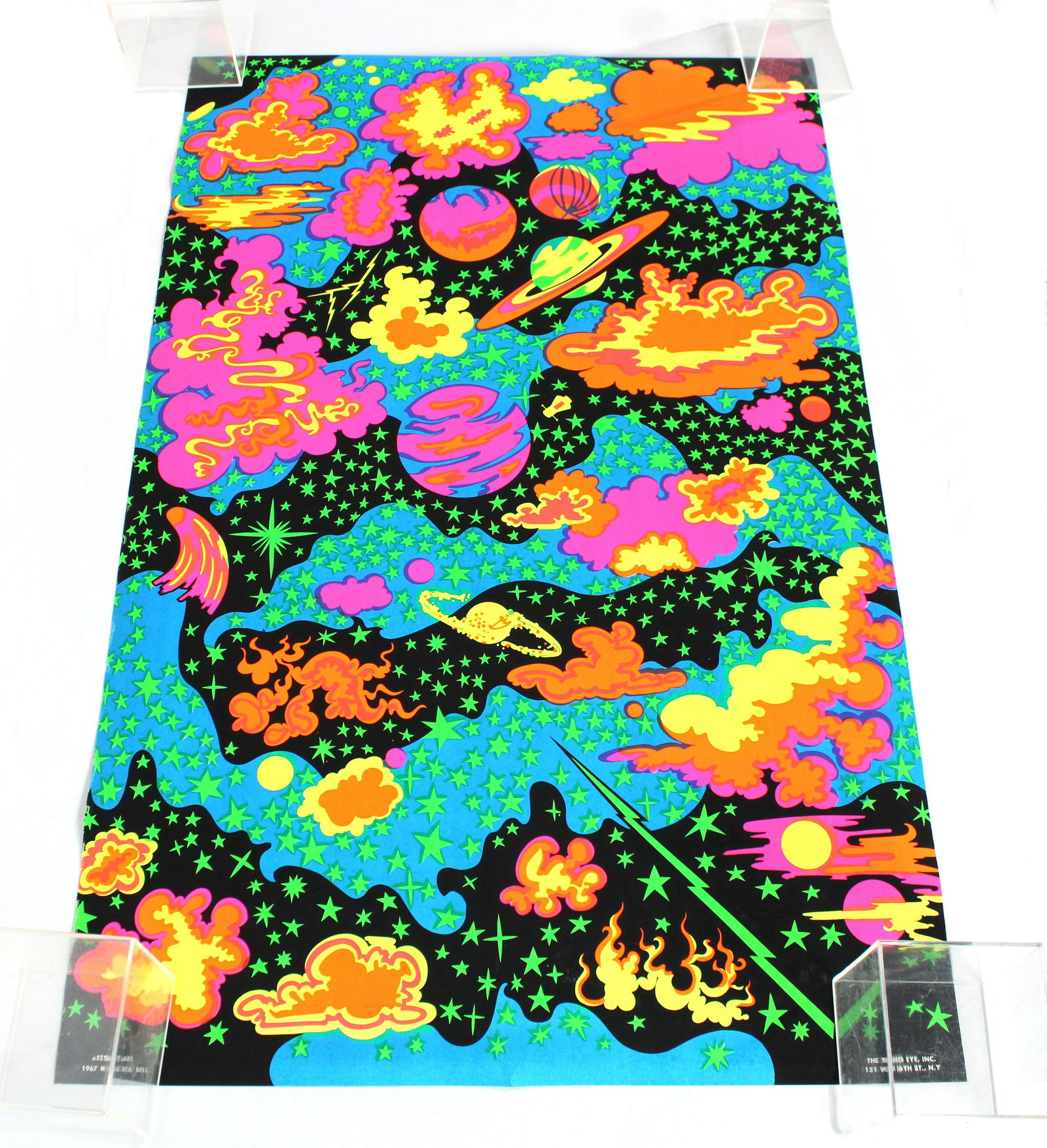 Original 1967 "Stars" By Roberta Bell Third Eye Blacklight Poster (1 of 3)