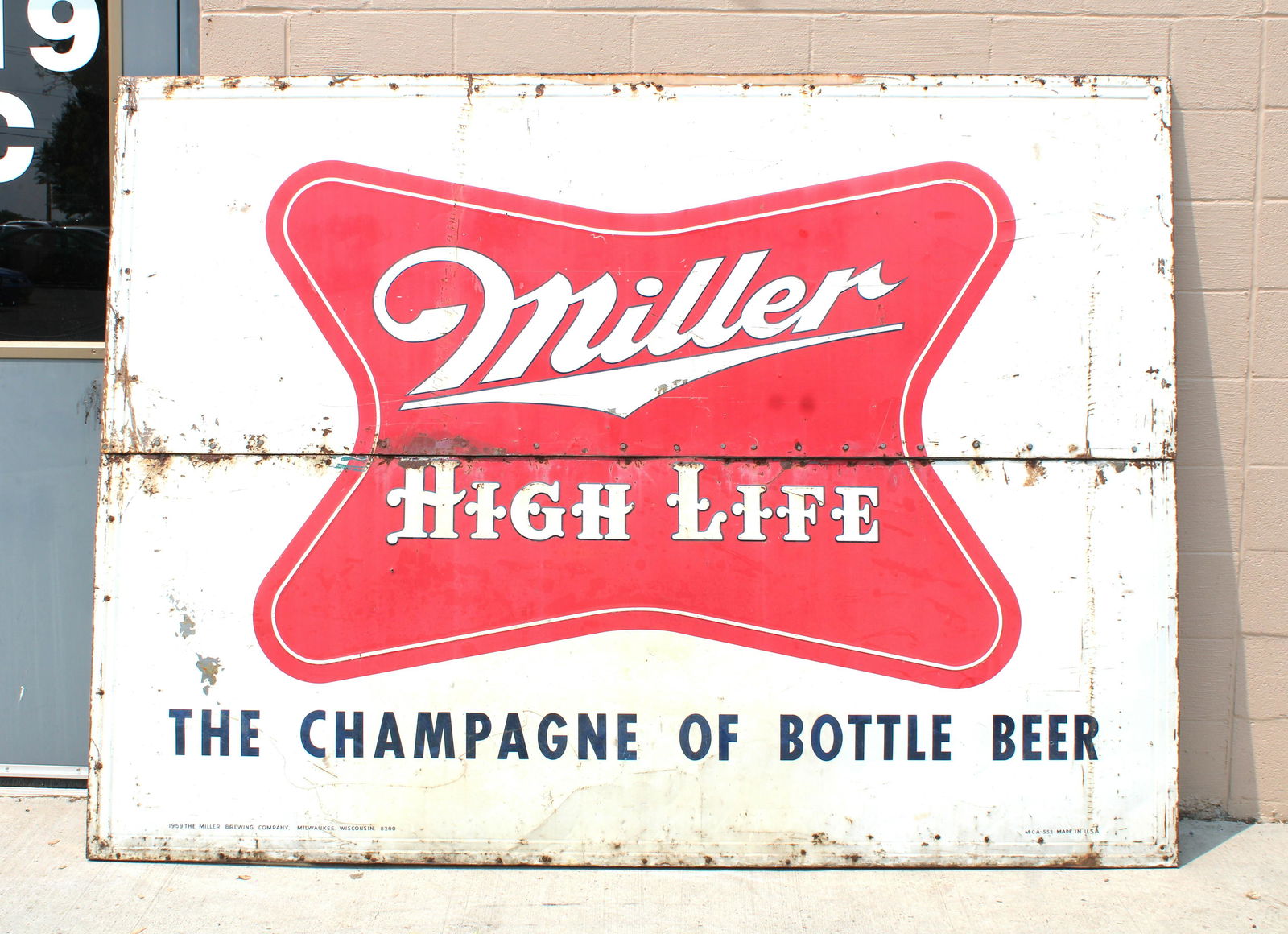 6ft Miller Beer Sign, 1950s Auction