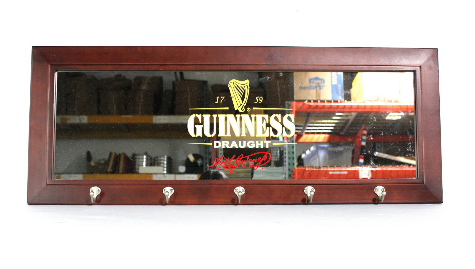 Guinness Beer Mirror Coat / Hat Rack (1 of 1)
