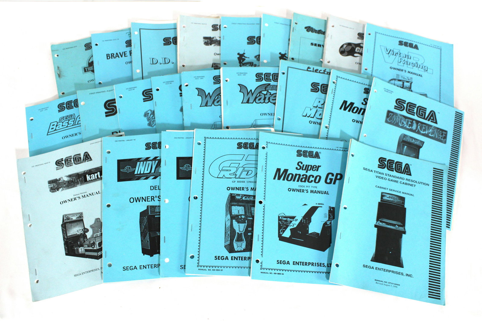 Sega Arcade Game Manuals, Lot 2 (1 of 1)