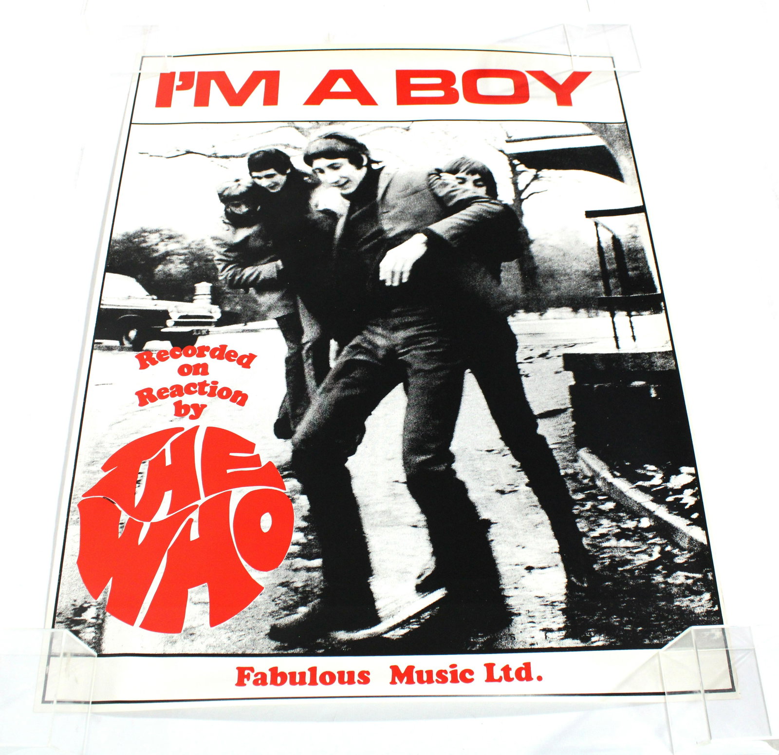 The Who "I'm A Boy" Music Poster: The Who "I'm A Boy" Music Poster. In-house shipping available. Dimensions:33 x 25