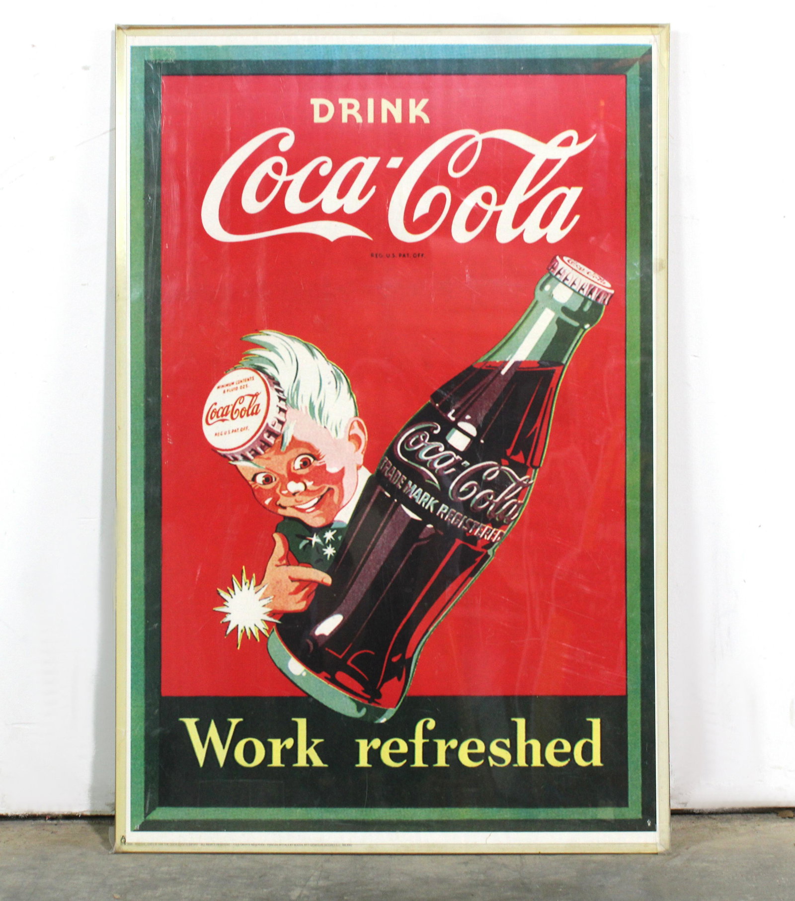 Coca Cola Sprite Boy Poster, Printed in Italy 1990s (1 of 2)