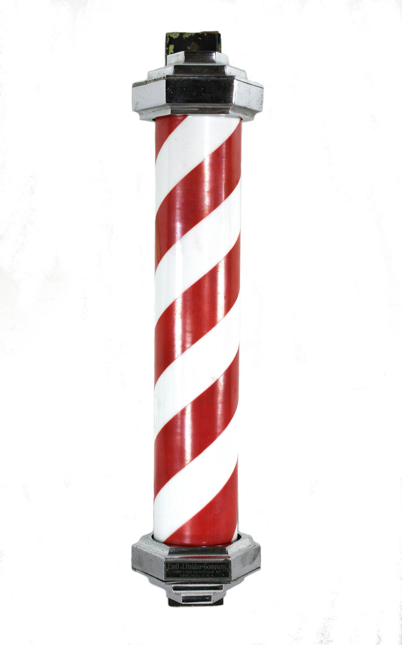 Emil Paidar Glass Wall Mounted Light Up Barber Pole (1 of 4)