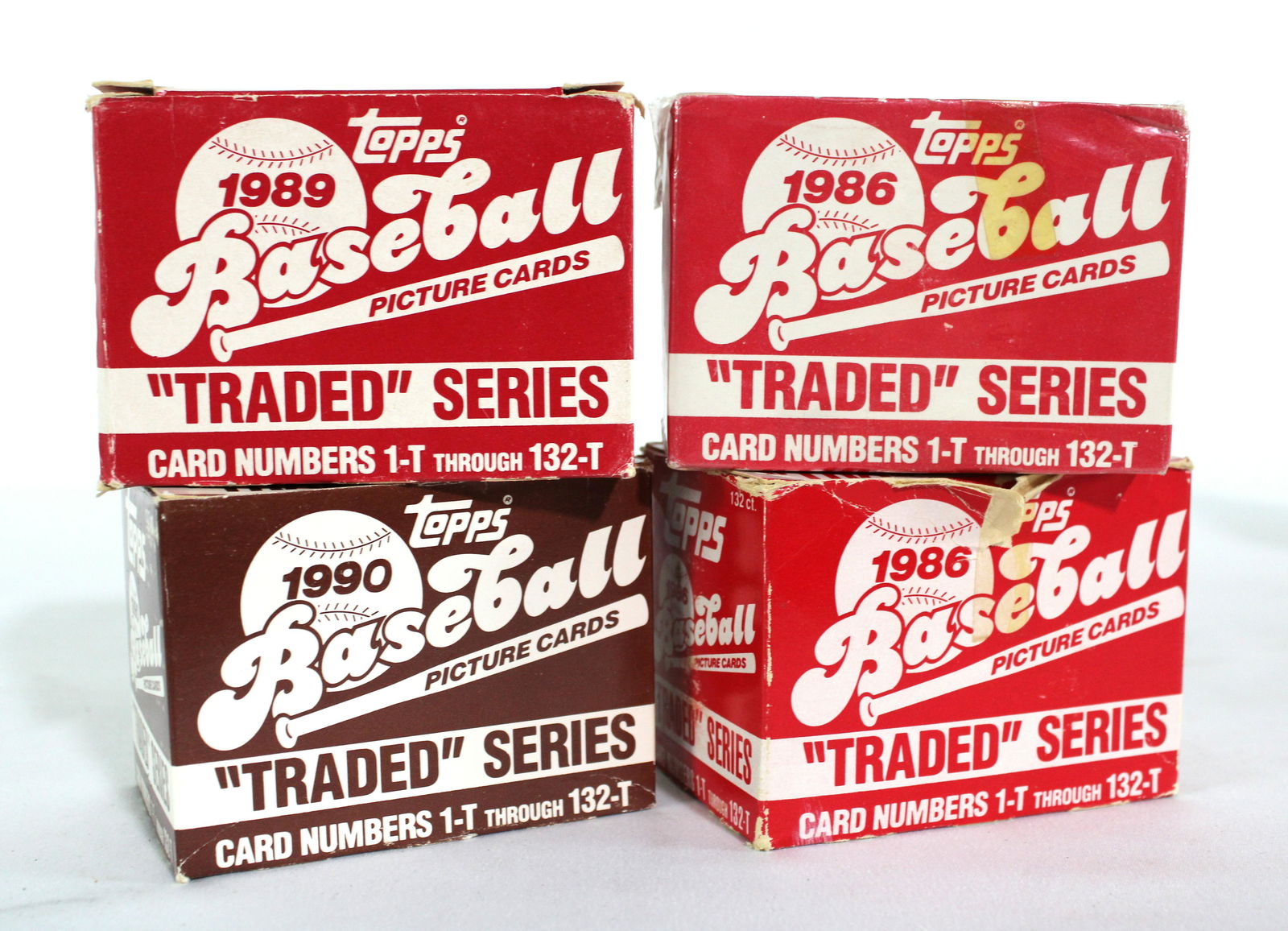 Topps Traded Series Baseball Trading Cards,1986 (One Sealed) ,1989,1990 (1 of 1)